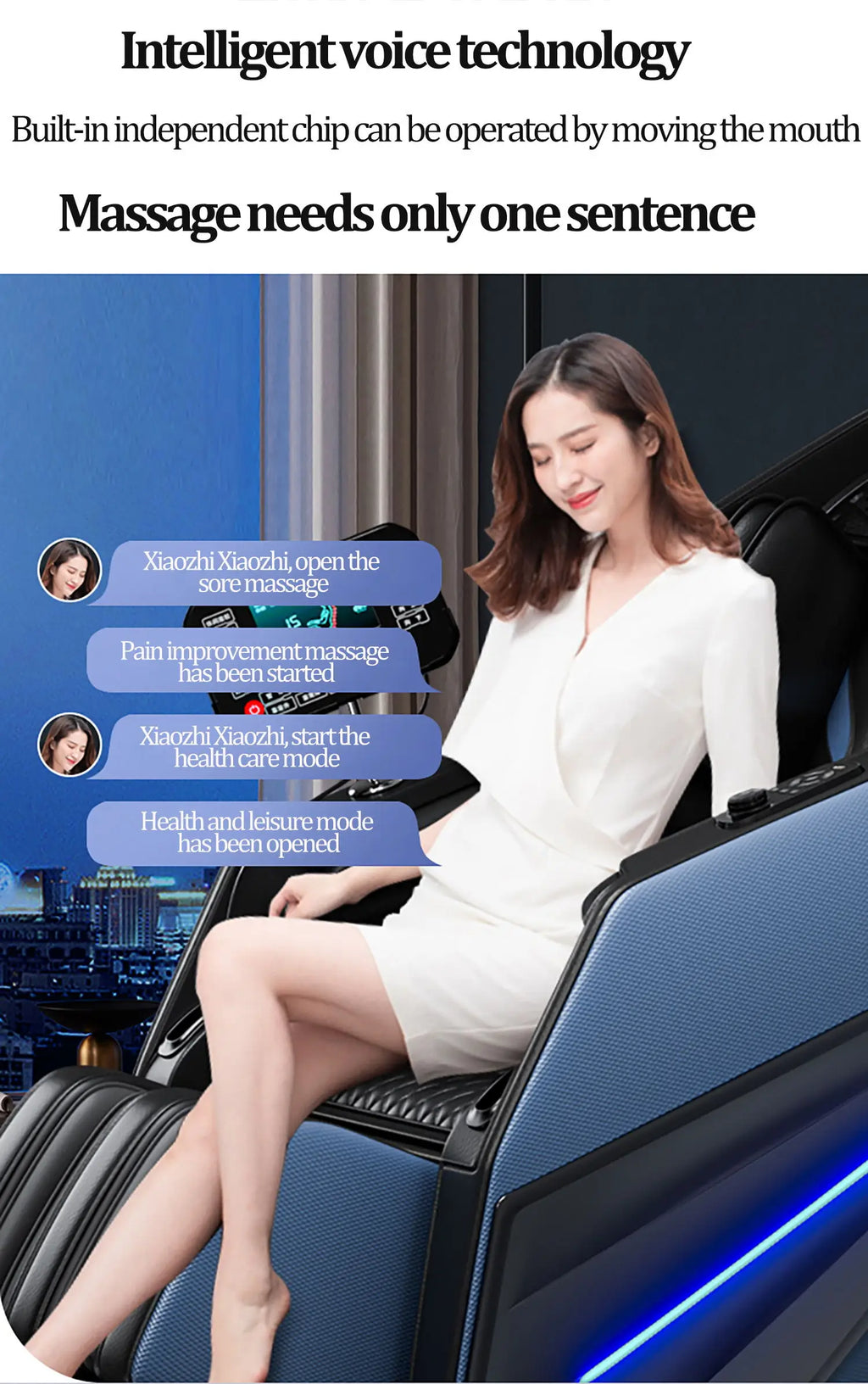 3  Year Warranty UKLife 4D SL-Track Full Body Air Bag Zero Gravity  Luxury Electric Massager Chairs For Office  Massage Sofa