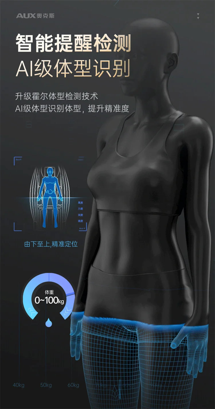 6D Smart Full Body Massage Chair Zero Gravity Relaxing Massage Recliner Chairs with SL-Track Bluetooth Speaker Heating Massage