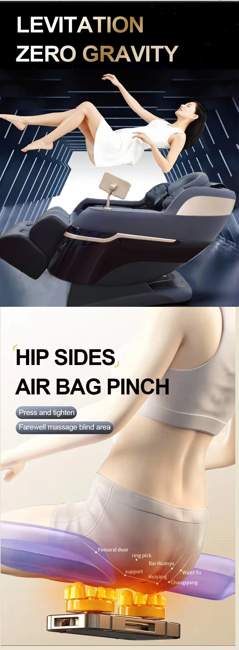 3 Year Warranty 4D SL Track Massage Chair Zero Gravity Massage Recliner Full Body Airbag Massage Sofa Touch Screen Office chair