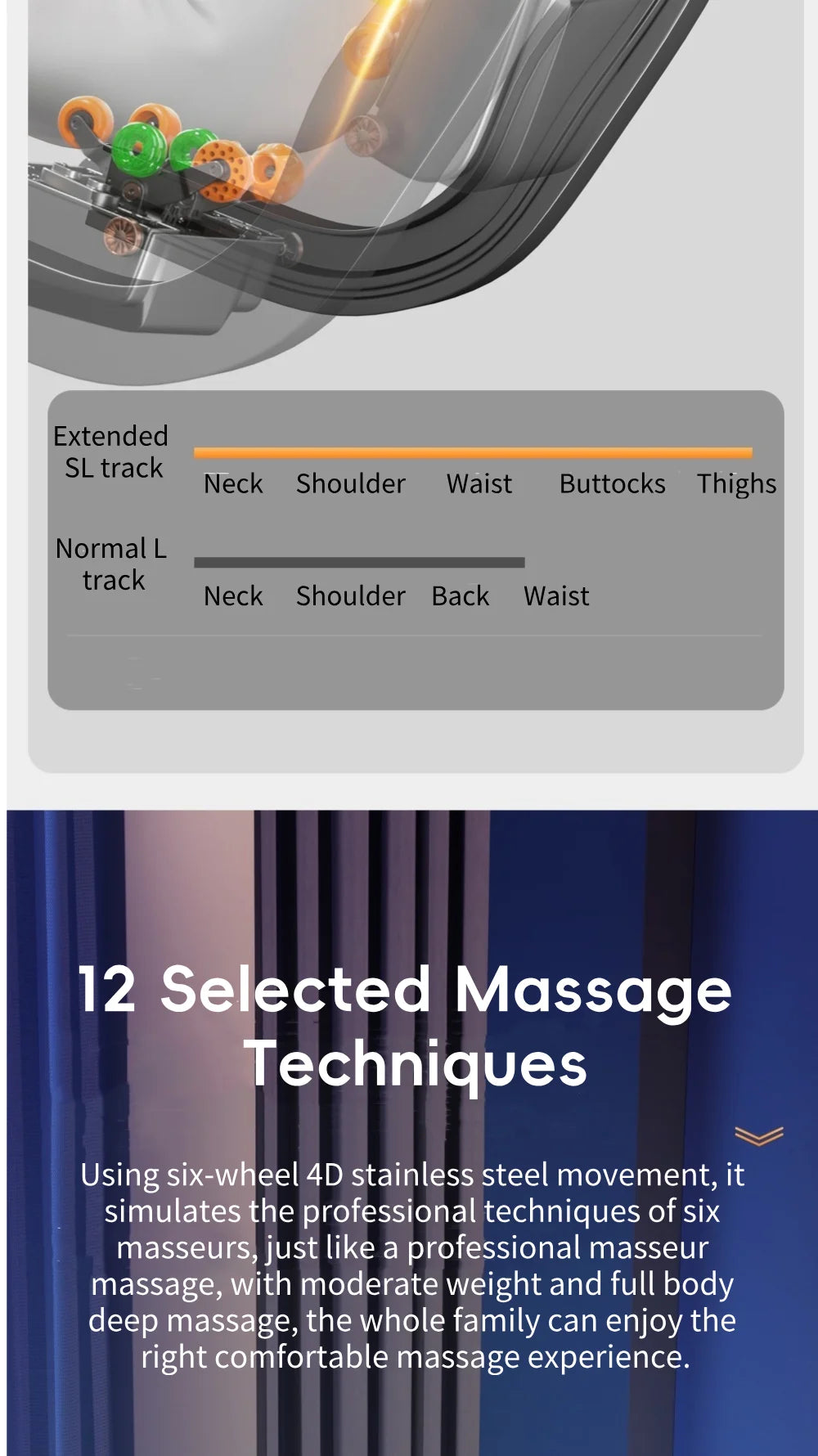 Jade-Inspired 4D Flex Mechanism SL-Track Massage Chair Lotus-Silicone Massage Nodes with Calf Kneading Roller Home Leisure Sofa