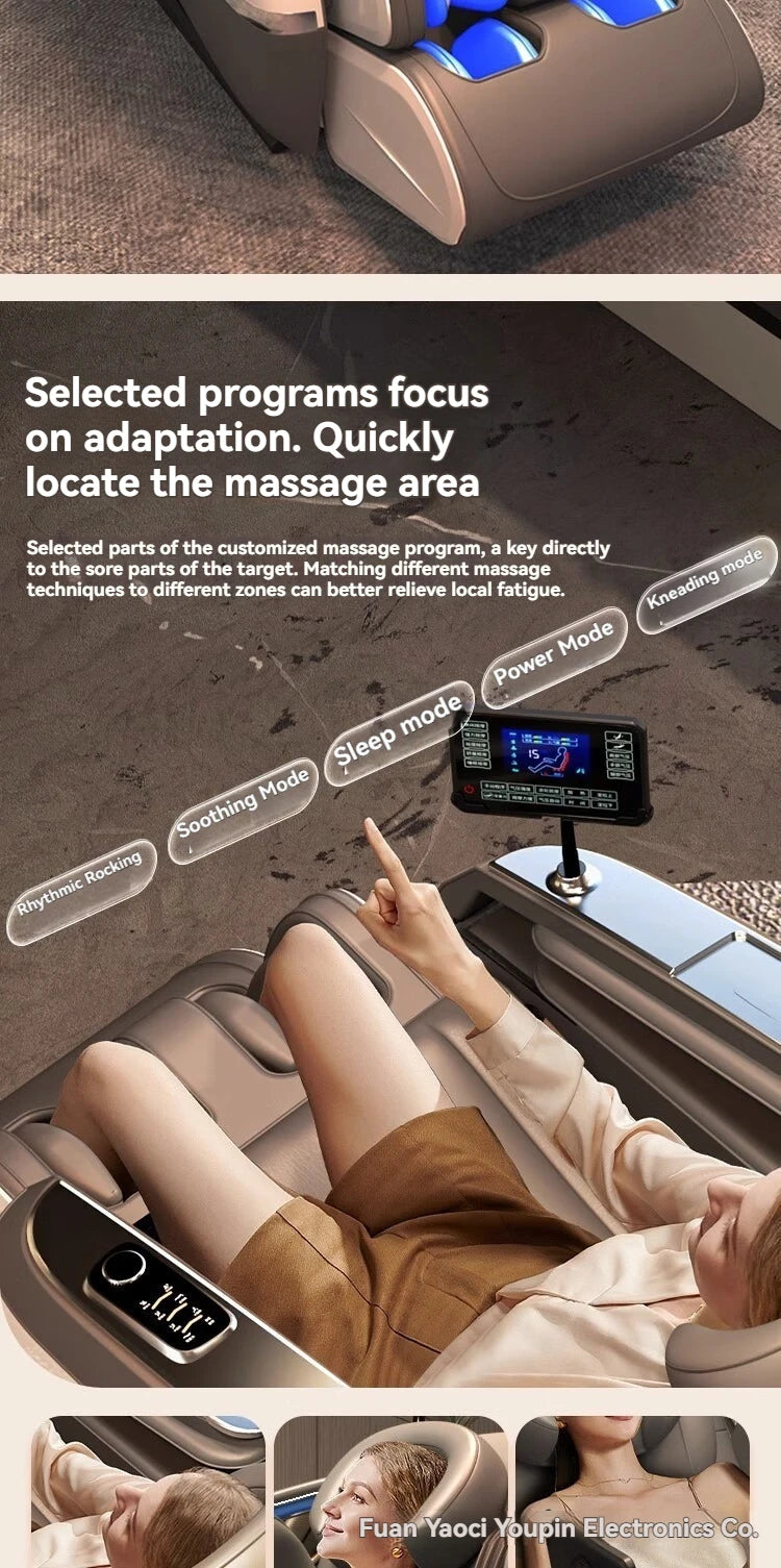 Heated Massage Chair Full Body  4D Body Massage Chair Recliner Therapy Zero Gravity SL Track Electric Relaxing Massage Chairs