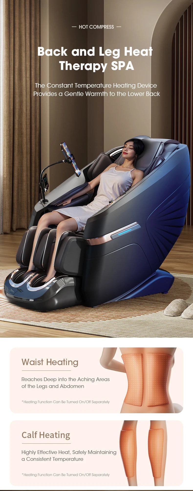 Home & Office 4D Massage Chair – Full Body SL Track, Zero Gravity, Heating, Space-Saving Design | 3-Year Warranty