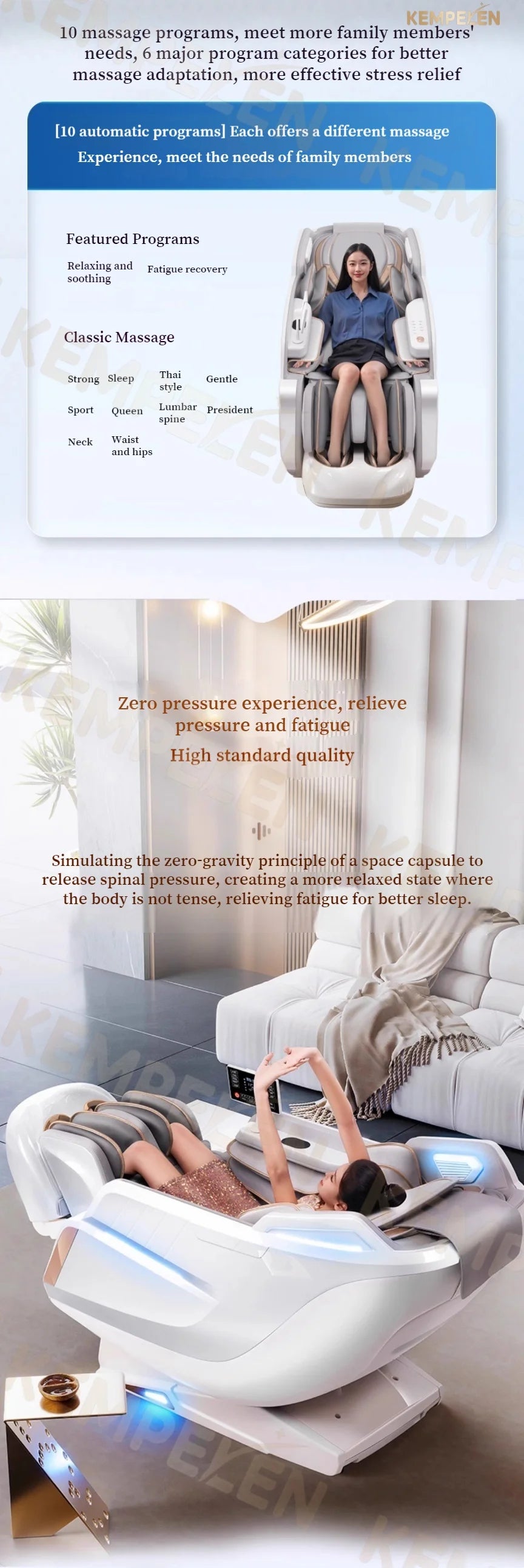 3D Massage Chair SL Track with AI Voice Control | Thai Stretch, Heating, Full Body Airbags, Foot Rollers, Bluetooth Music