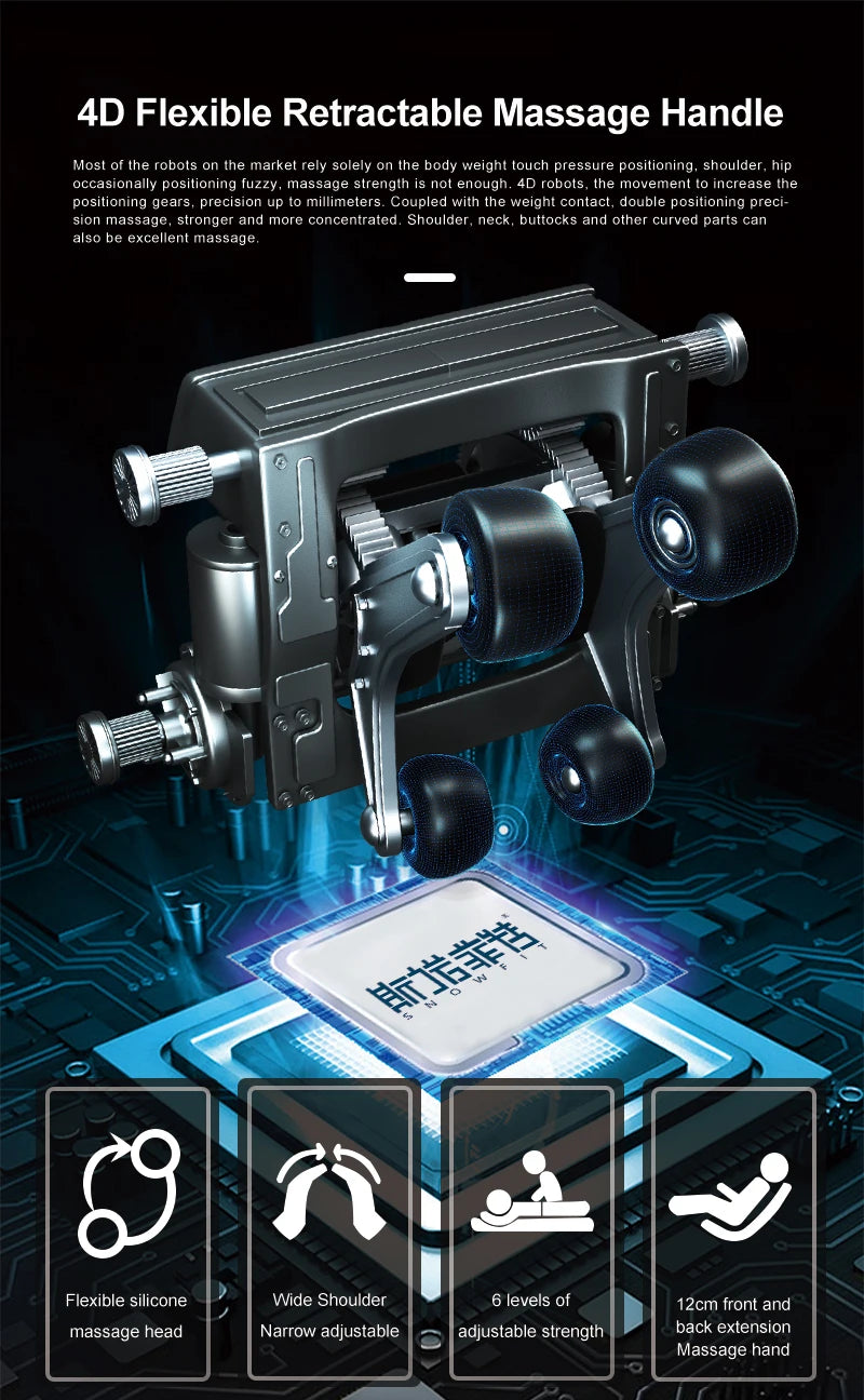 USA Local Delivery 135cmSL Shiatsu 4D Heating Airbag Zero Gravity full body Massage Chair Home Office Chair