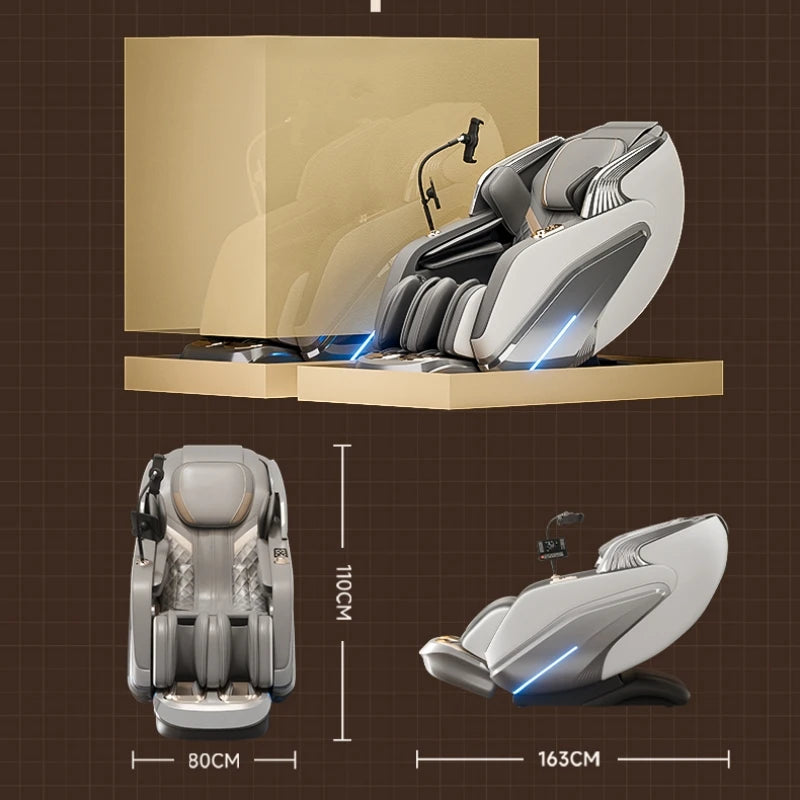 New Upgraded Super-large Cockpit Massage Chair Zero Gravity 4D Full Body Automatic Multifunction Intelligent Home Recliner Sofa