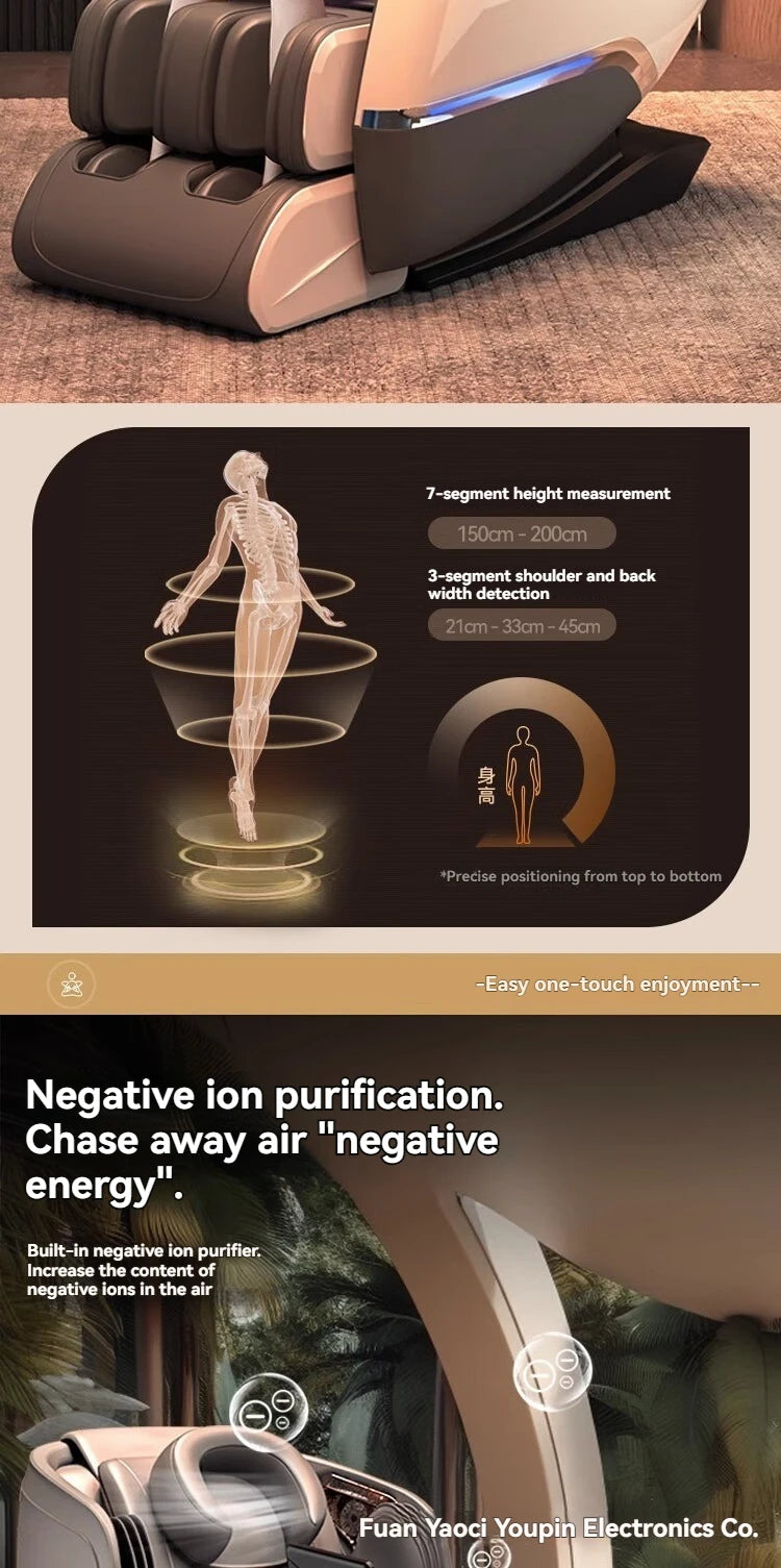 Heated Massage Chair Full Body  4D Body Massage Chair Recliner Therapy Zero Gravity SL Track Electric Relaxing Massage Chairs