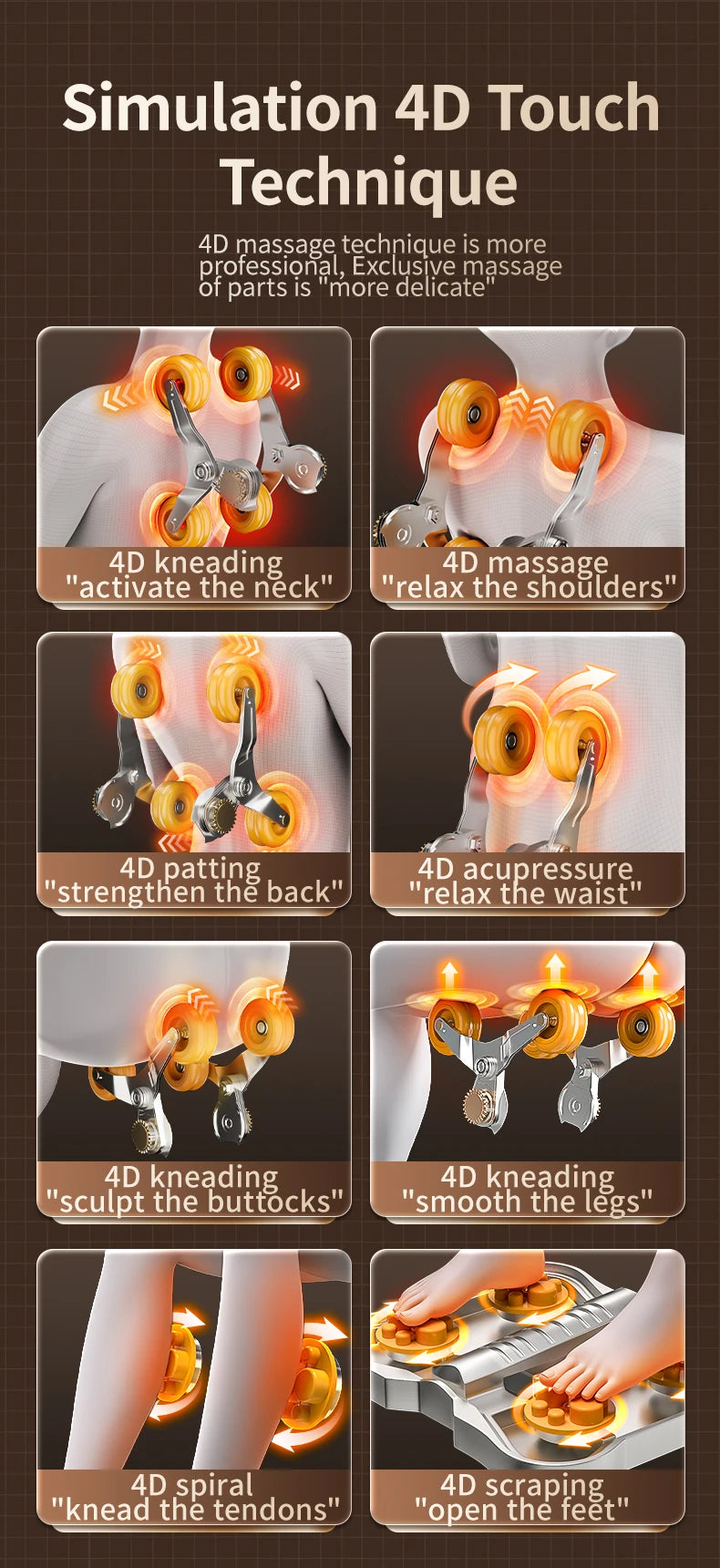 New Upgraded Super-large Cockpit Massage Chair Zero Gravity 4D Full Body Automatic Multifunction Intelligent Home Recliner Sofa