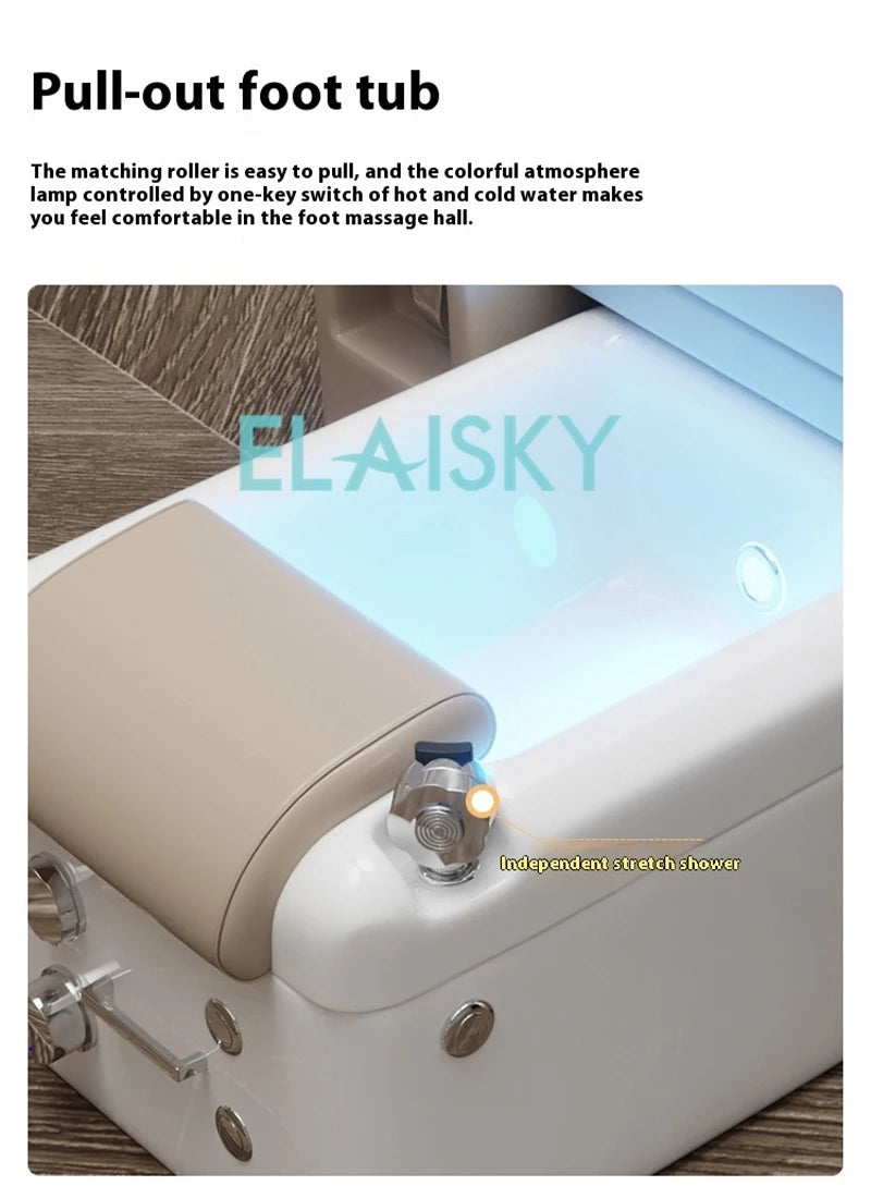 Electric Foot Bath Sofa Massage Spa Luxury Pedicure Sofa Massage Reclining Chair Armchair Electric Lounge Chair for Beauty Salon