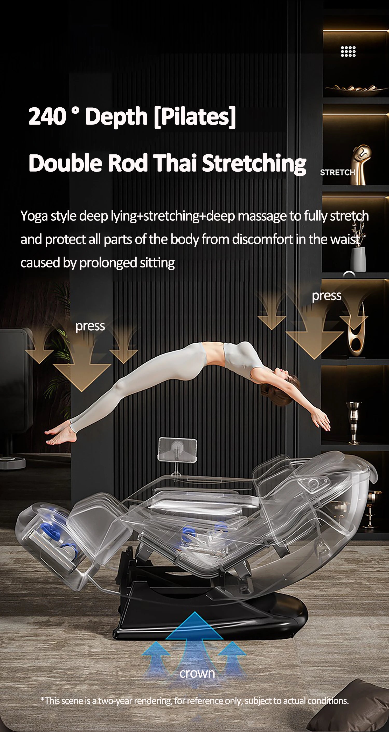 Best 4d Zero Gravity Massage Chair With SL Rail Design Full Body Airbag Massage Foot Rollers Bluetooth Audio Relaxation