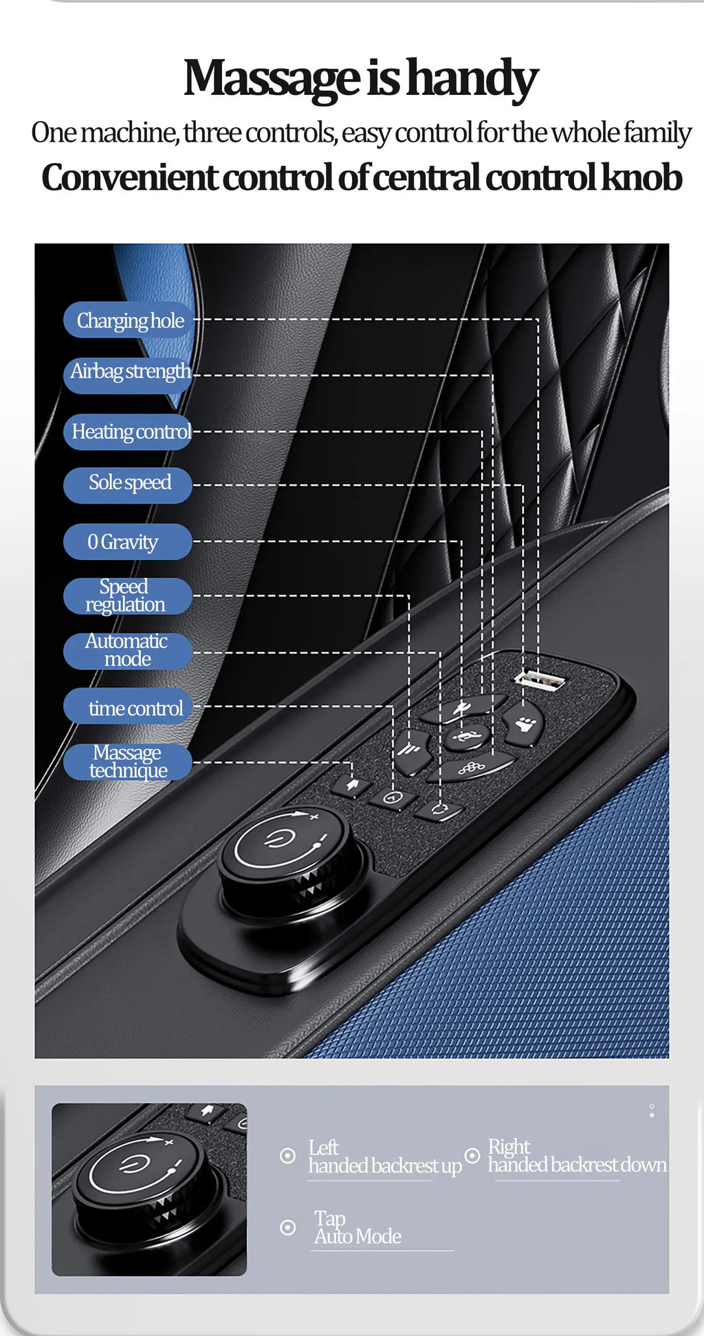 3  Year Warranty UKLife 4D SL-Track Full Body Air Bag Zero Gravity  Luxury Electric Massager Chairs For Office  Massage Sofa