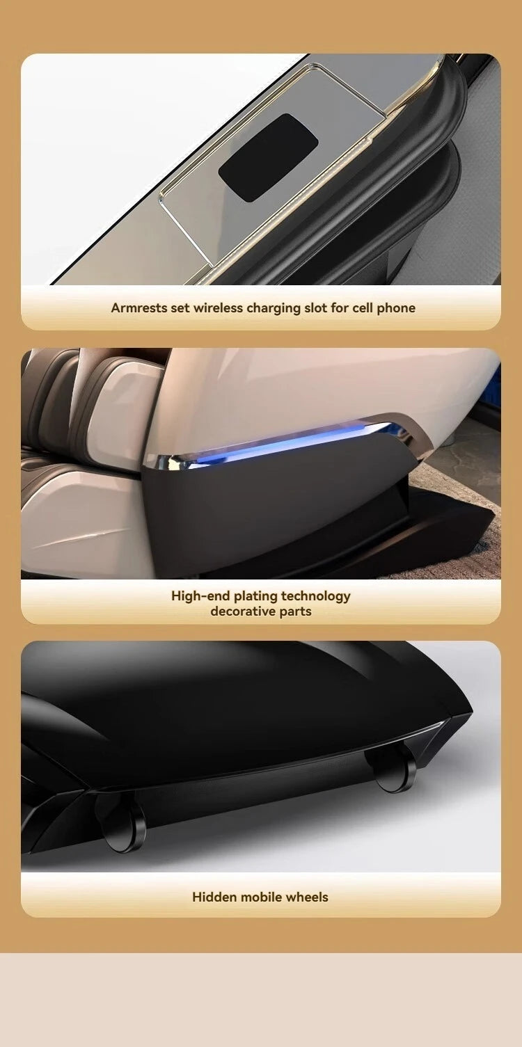 Heated Massage Chair Full Body  4D Body Massage Chair Recliner Therapy Zero Gravity SL Track Electric Relaxing Massage Chairs