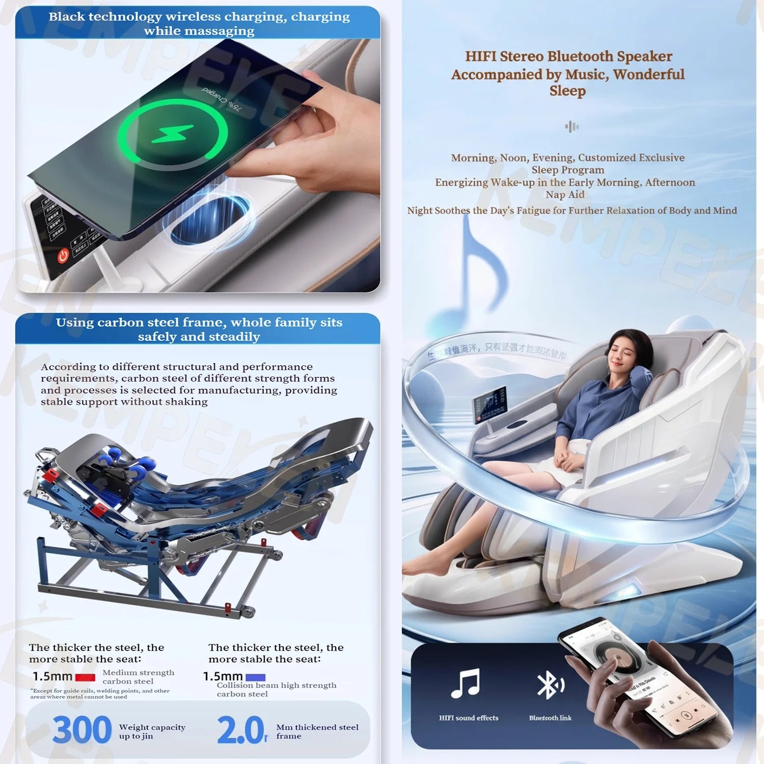 3D Massage Chair SL Track with AI Voice Control | Thai Stretch, Heating, Full Body Airbags, Foot Rollers, Bluetooth Music