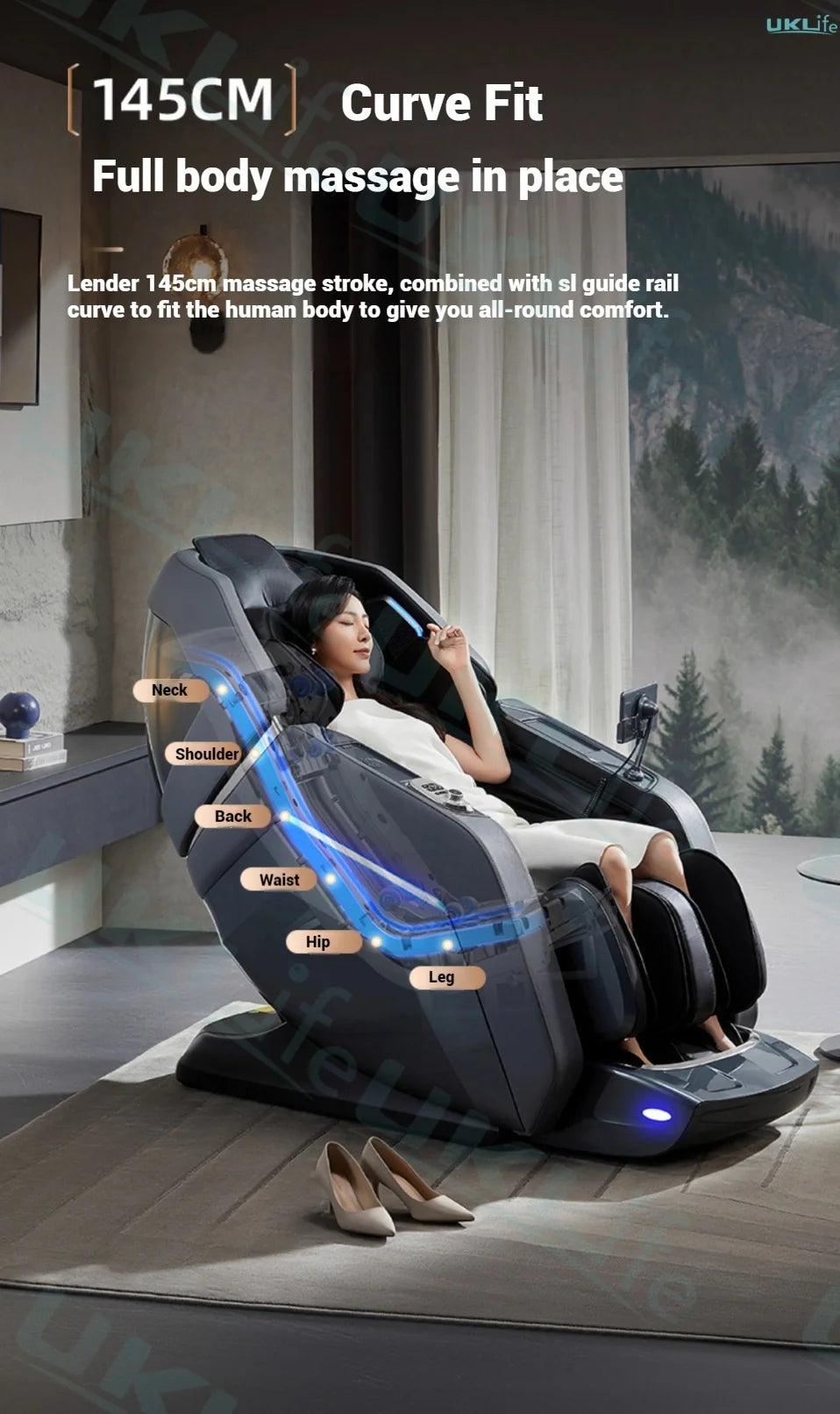 2025 New Model 4D+4D Dual Core Massage Chair with 25 Programs, Airbag Full Body, Health Scan, Zero Gravity, Lumbar Heating