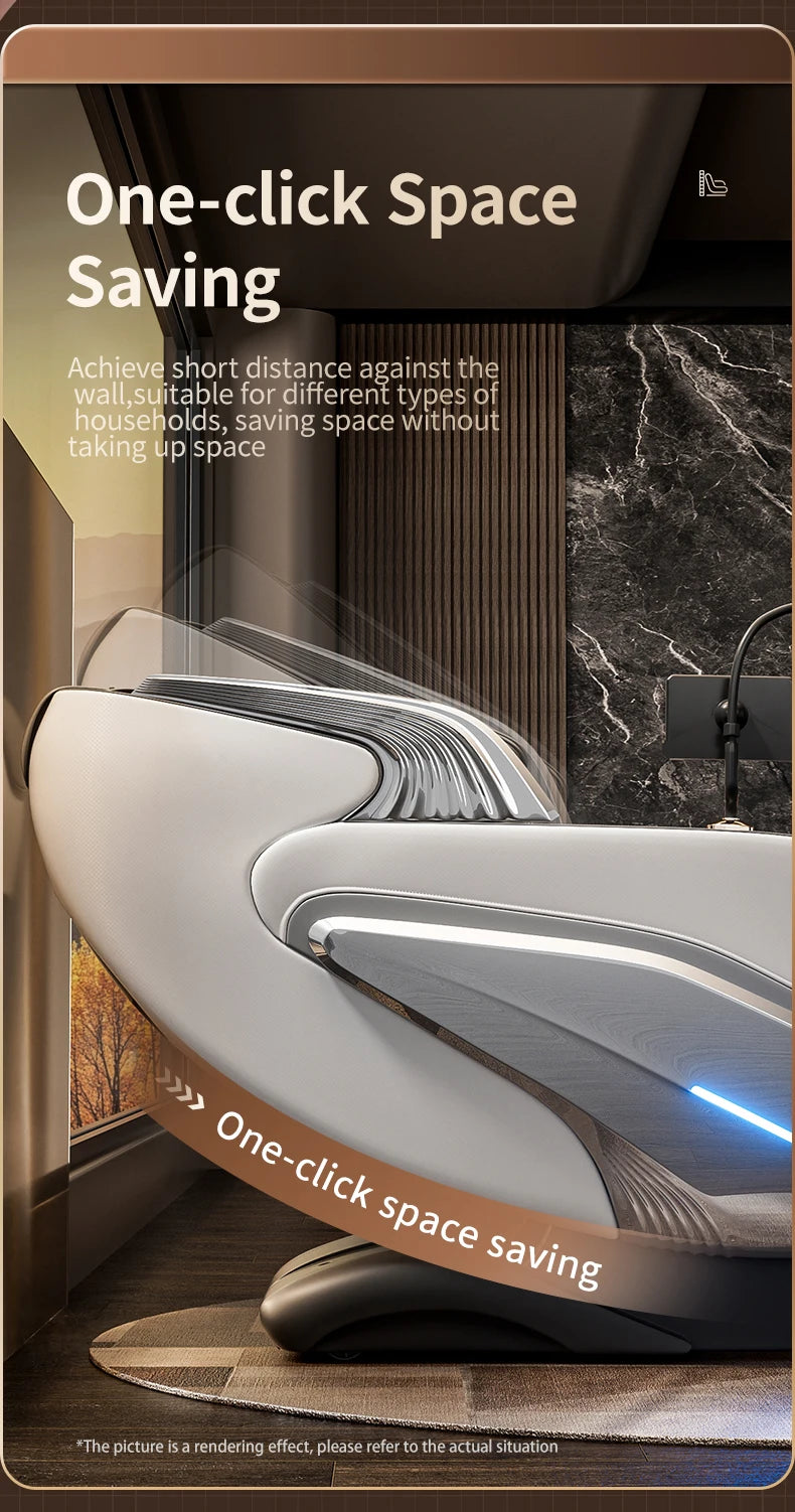 New Upgraded Super-large Cockpit Massage Chair Zero Gravity 4D Full Body Automatic Multifunction Intelligent Home Recliner Sofa