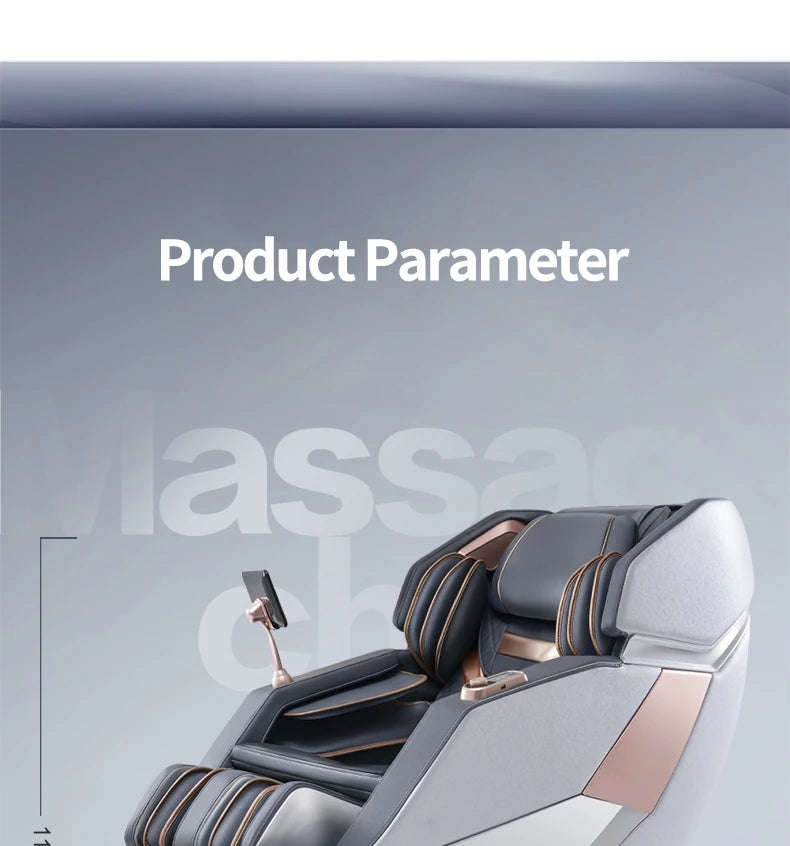 Electric Zero Gravity Massage Chair Leisure Sofa with Longer SL Track Full Body Airbag Knead Shiatsu Calf Roller for Relaxation