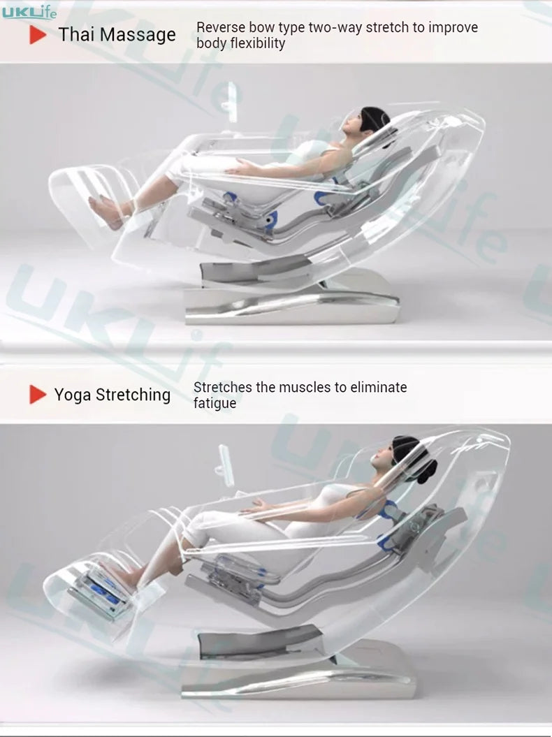 Dual-Core 4D SL-Track Zero Gravity Massage Chair | Full Body Thai Stretch & Foot Extension | 3 Year Warranty Home Luxury Electri