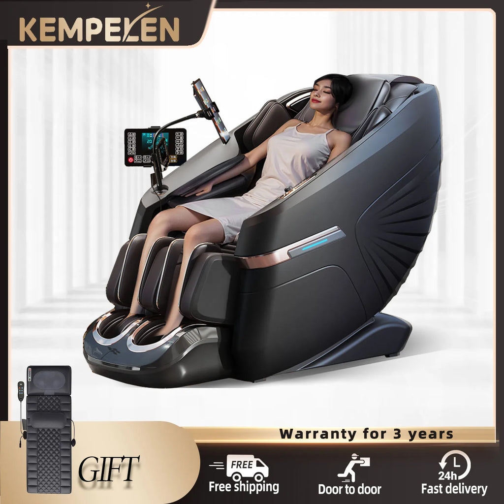 Home & Office 4D Massage Chair – Full Body SL Track, Zero Gravity, Heating, Space-Saving Design | 3-Year Warranty