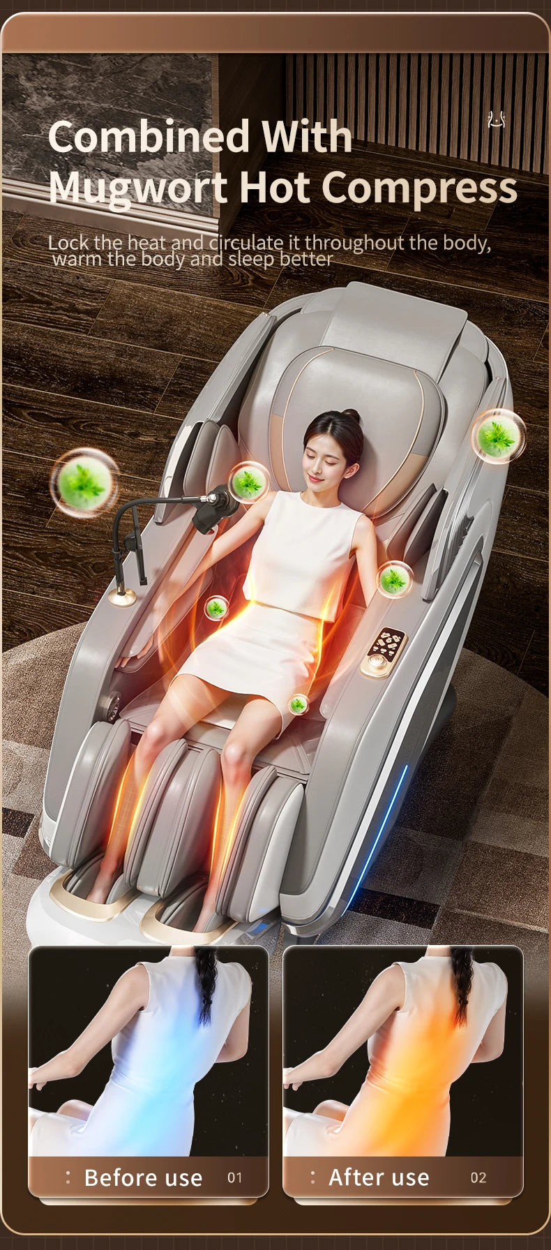 New Upgraded Super-large Cockpit Massage Chair Zero Gravity 4D Full Body Automatic Multifunction Intelligent Home Recliner Sofa