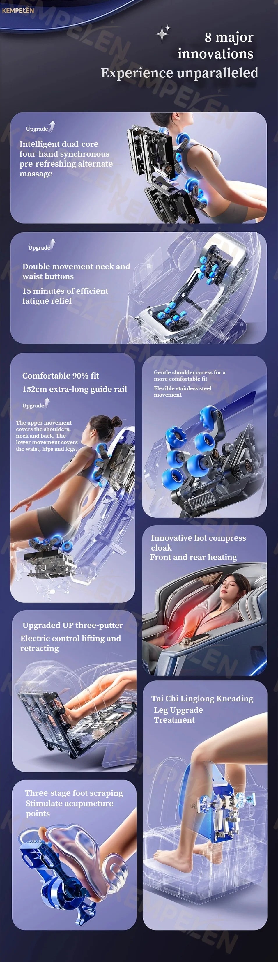 4D Full Body Massage Chair AI Voice Control Zero Gravity Thai Stretch Foot Scraping Blood Oxygen Monitor Home Relaxation