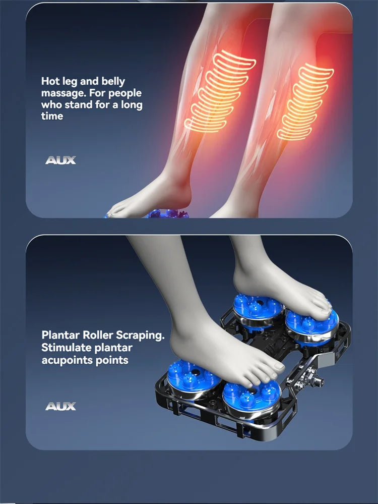 6D Smart Full Body Massage Chair Zero Gravity Relaxing Massage Recliner Chairs with SL-Track Bluetooth Speaker Heating Massage