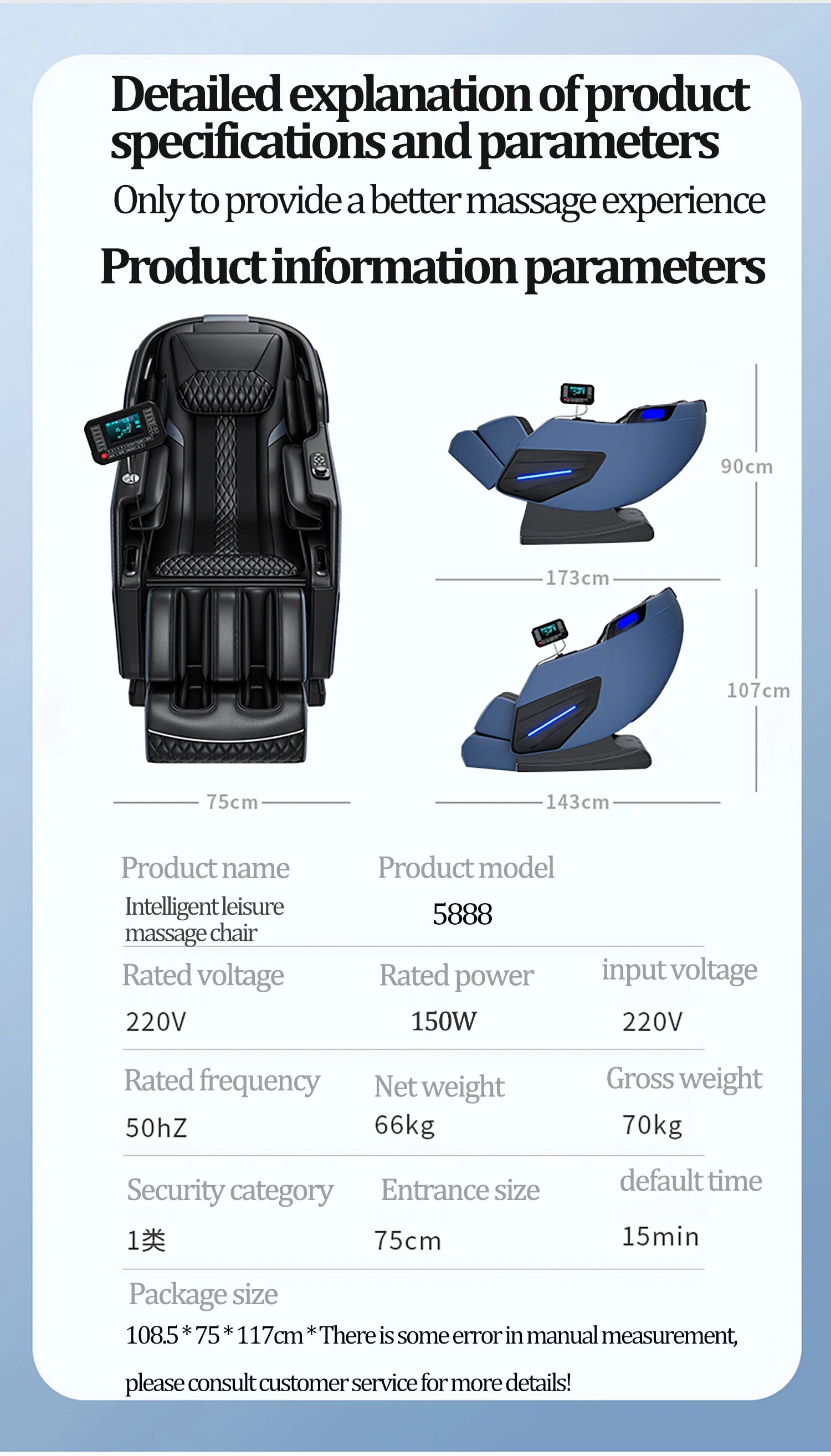 3  Year Warranty UKLife 4D SL-Track Full Body Air Bag Zero Gravity  Luxury Electric Massager Chairs For Office  Massage Sofa
