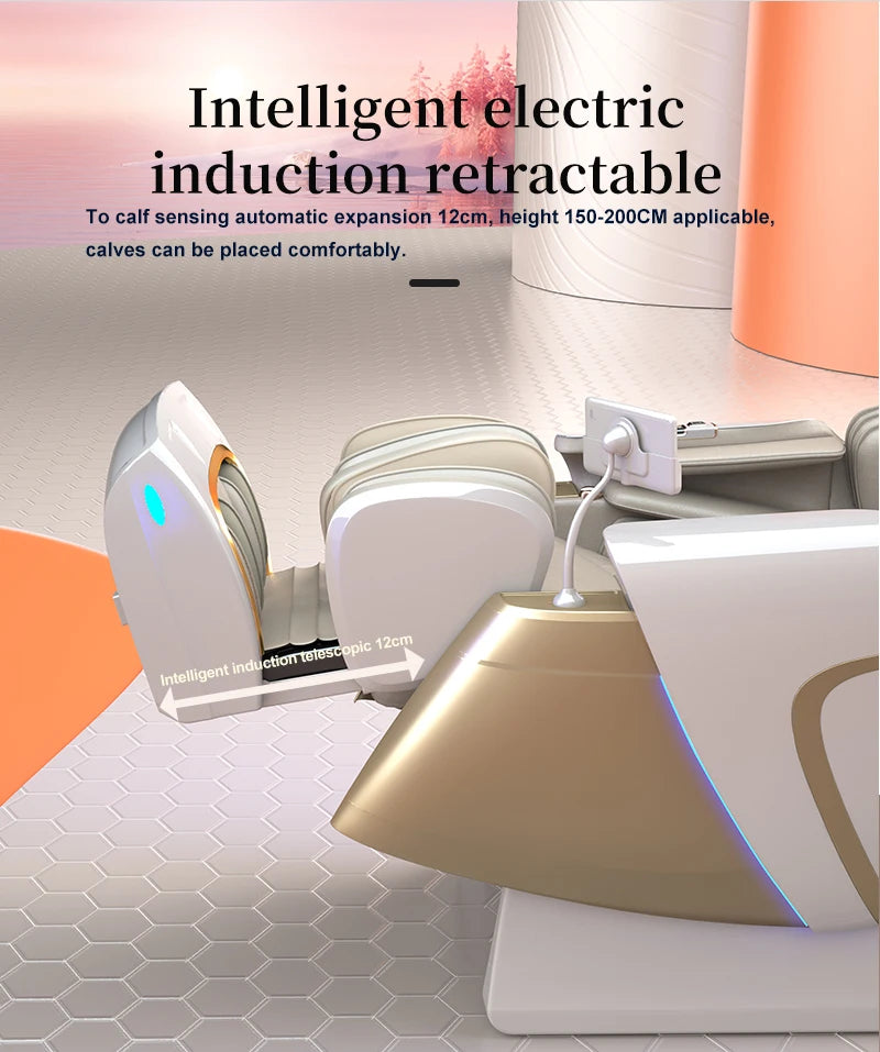 Electric Full Body Massage Chair 4D+3D Zero Gravity SL Track Dual Core Thai Stretch Smart Full Body Relaxation Massage Chairs