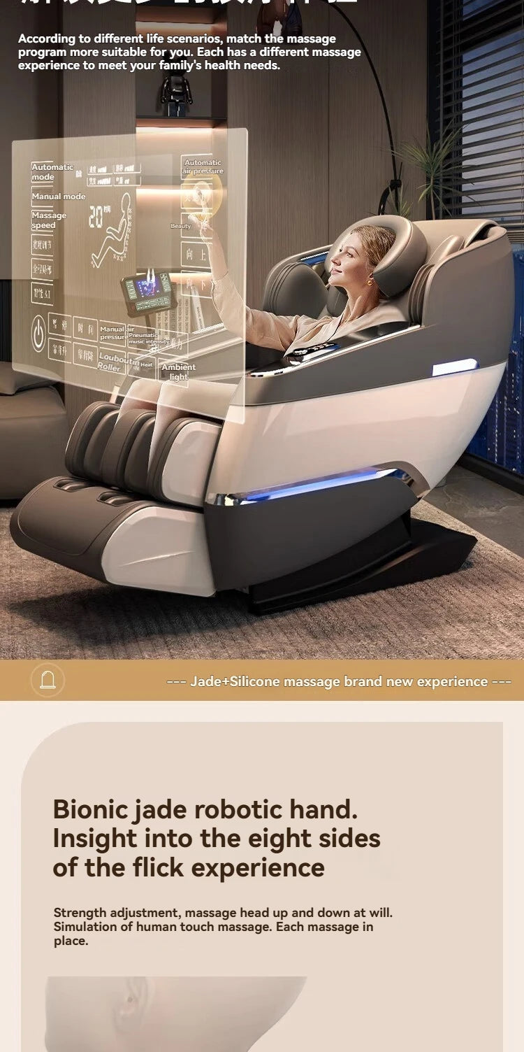 Heated Massage Chair Full Body  4D Body Massage Chair Recliner Therapy Zero Gravity SL Track Electric Relaxing Massage Chairs