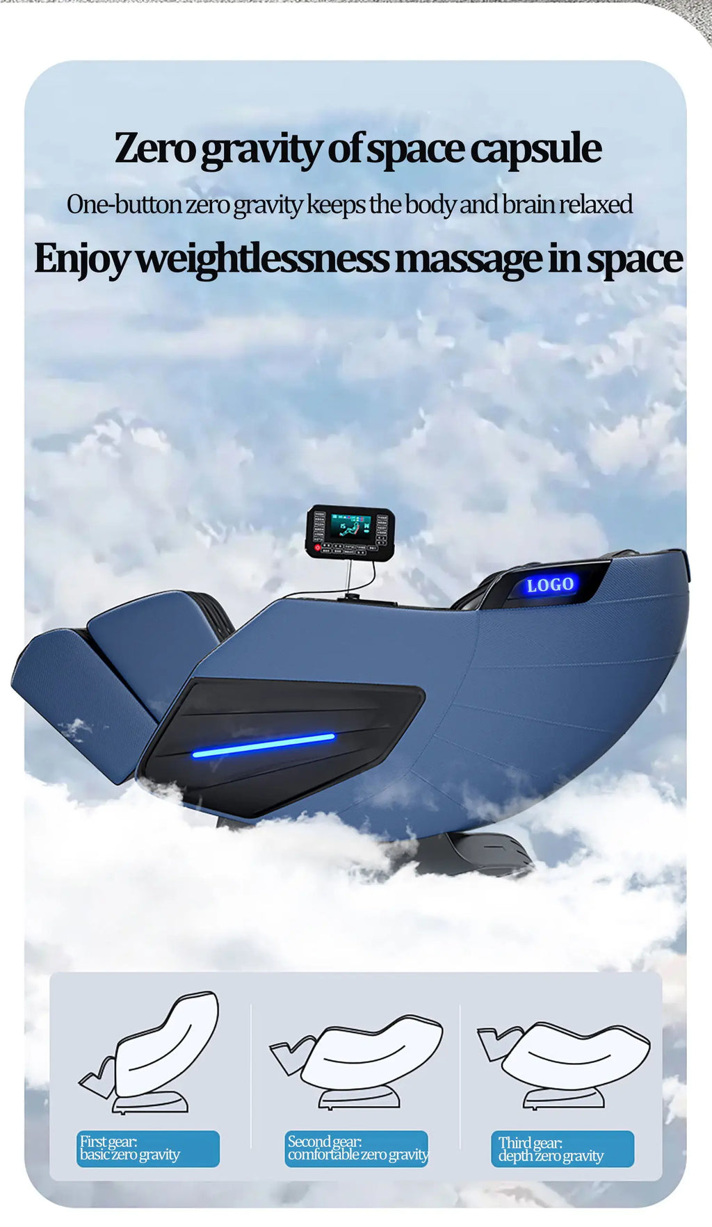 3  Year Warranty UKLife 4D SL-Track Full Body Air Bag Zero Gravity  Luxury Electric Massager Chairs For Office  Massage Sofa
