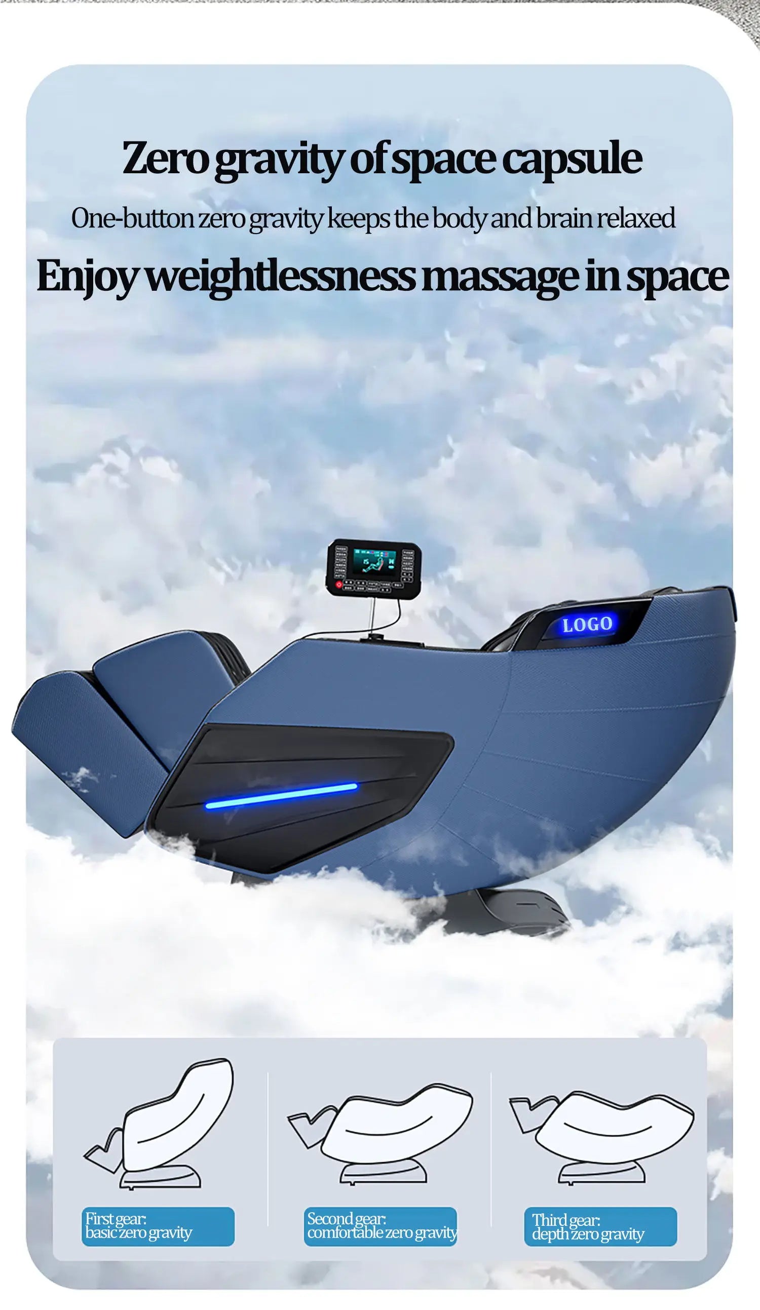 3  Year Warranty UKLife 4D SL-Track Full Body Air Bag Zero Gravity  Luxury Electric Massager Chairs For Office  Massage Sofa