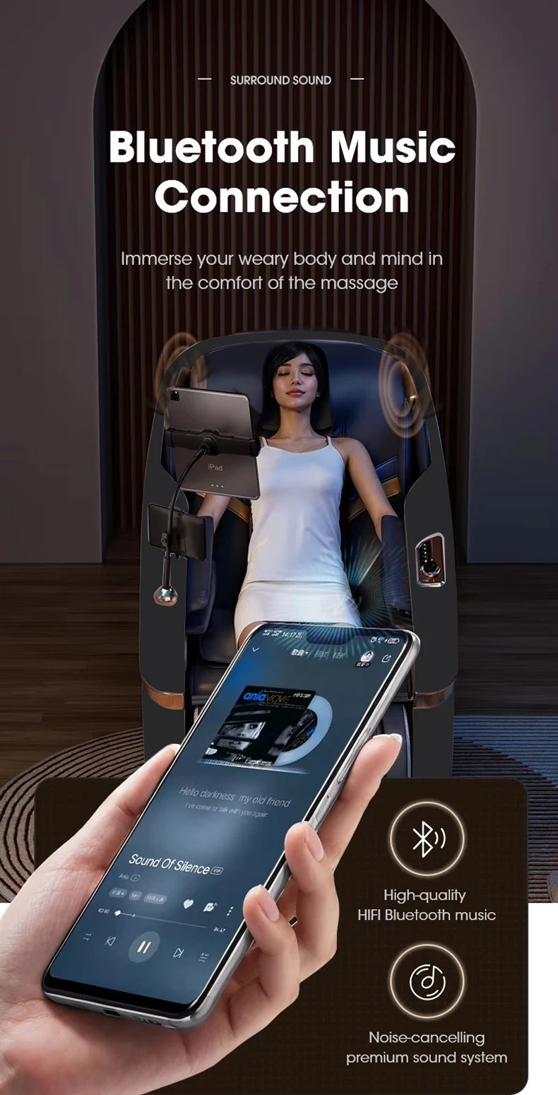 Home & Office 4D Massage Chair – Full Body SL Track, Zero Gravity, Heating, Space-Saving Design | 3-Year Warranty