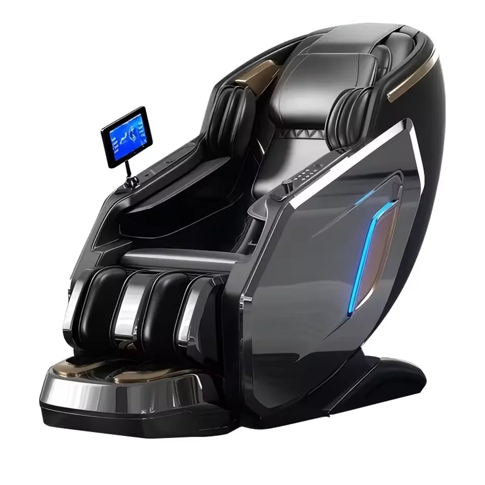 4D Full Body Massage Chair Zero Gravity Thai Stretch Heat Therapy Airbag Compression AI Voice Control for Home Office