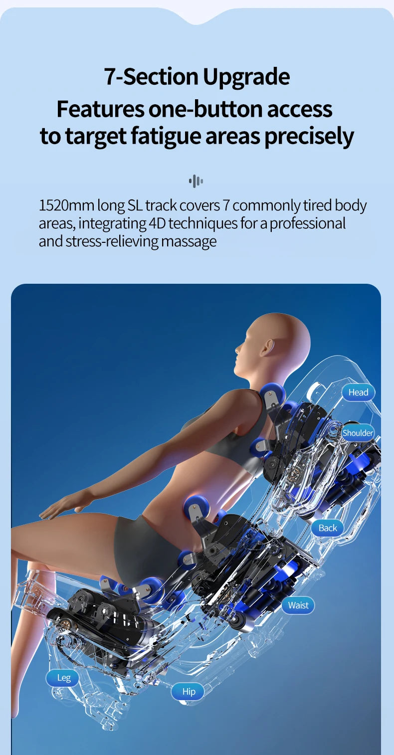 2025 Premium 4D Smart Massage Chair Full-Body Luxury Space Capsule with Multifunction Triple Control Operation‌ Home Office Use