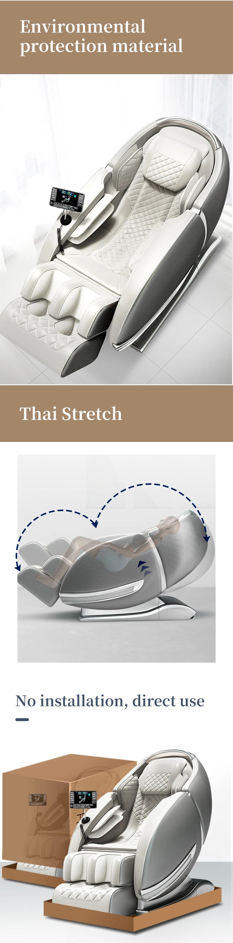 2 Year Warranty 4D SL Airbag Zero Gravity full body Massage Chair Home 3D Office Foot Roller Shiatsu Office Chair Massage Sofa