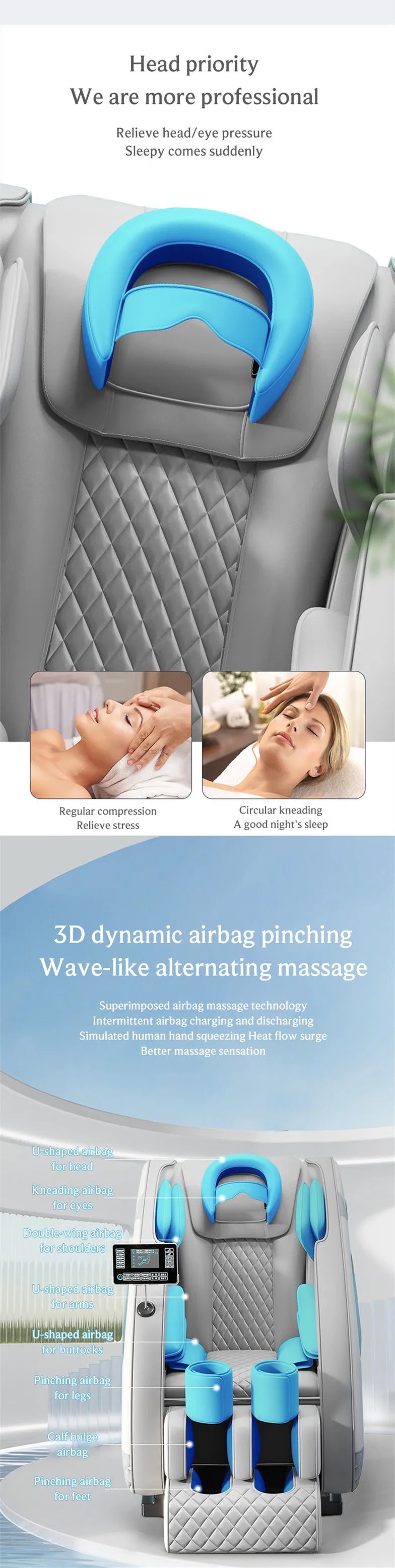 4D Relaxation Massage Chair Full Body 2025 Zero Gravity SL-Track Shiatsu Massage Recliner Chairs with Bluetooth Speaker AI Contr