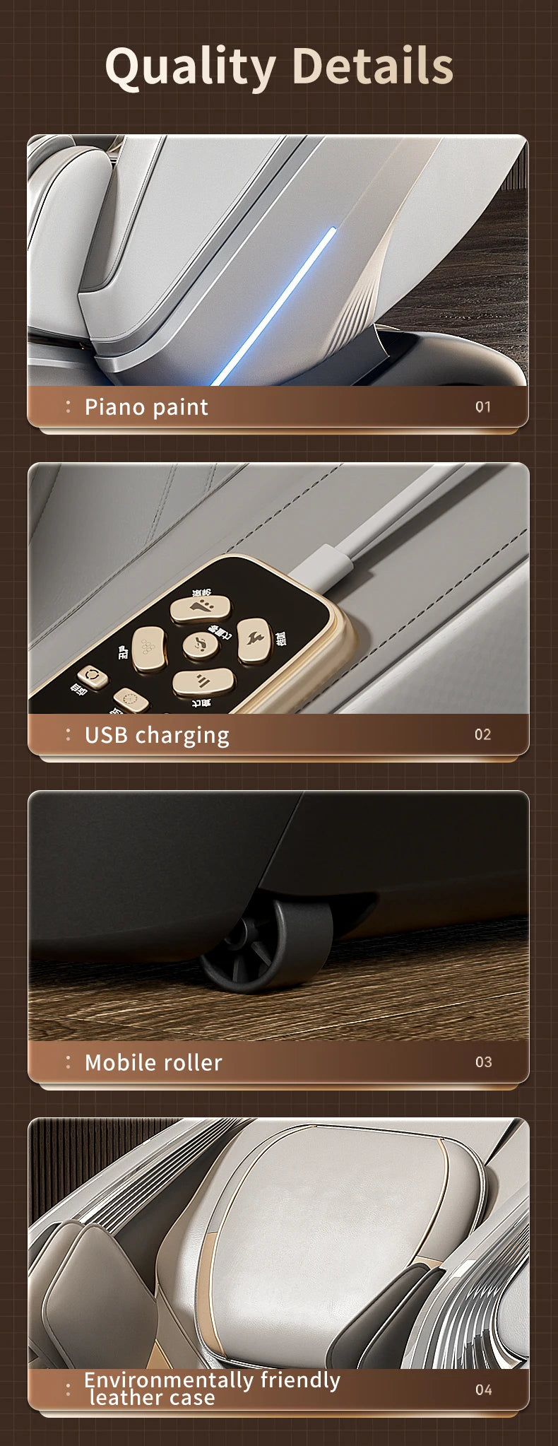 New Upgraded Super-large Cockpit Massage Chair Zero Gravity 4D Full Body Automatic Multifunction Intelligent Home Recliner Sofa