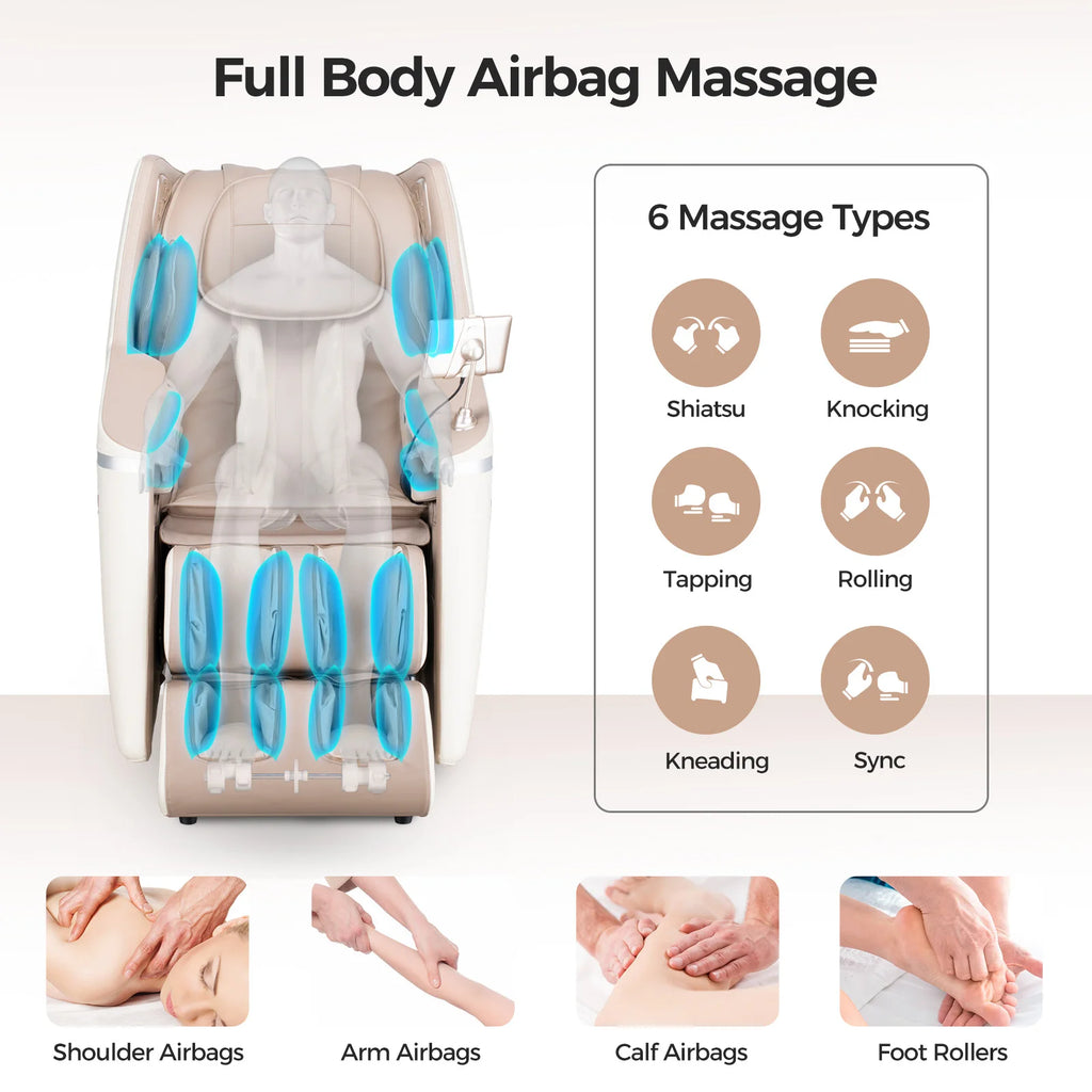 2 Year Warranty 4D SL Airbag Zero Gravity full body Massage Chair Home 3D Office Foot Roller Shiatsu Office Chair Massage Sofa