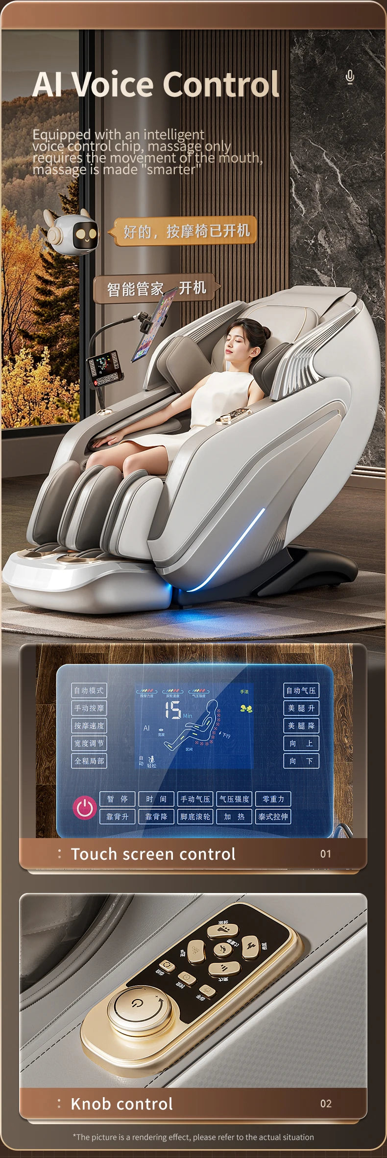 New Upgraded Super-large Cockpit Massage Chair Zero Gravity 4D Full Body Automatic Multifunction Intelligent Home Recliner Sofa