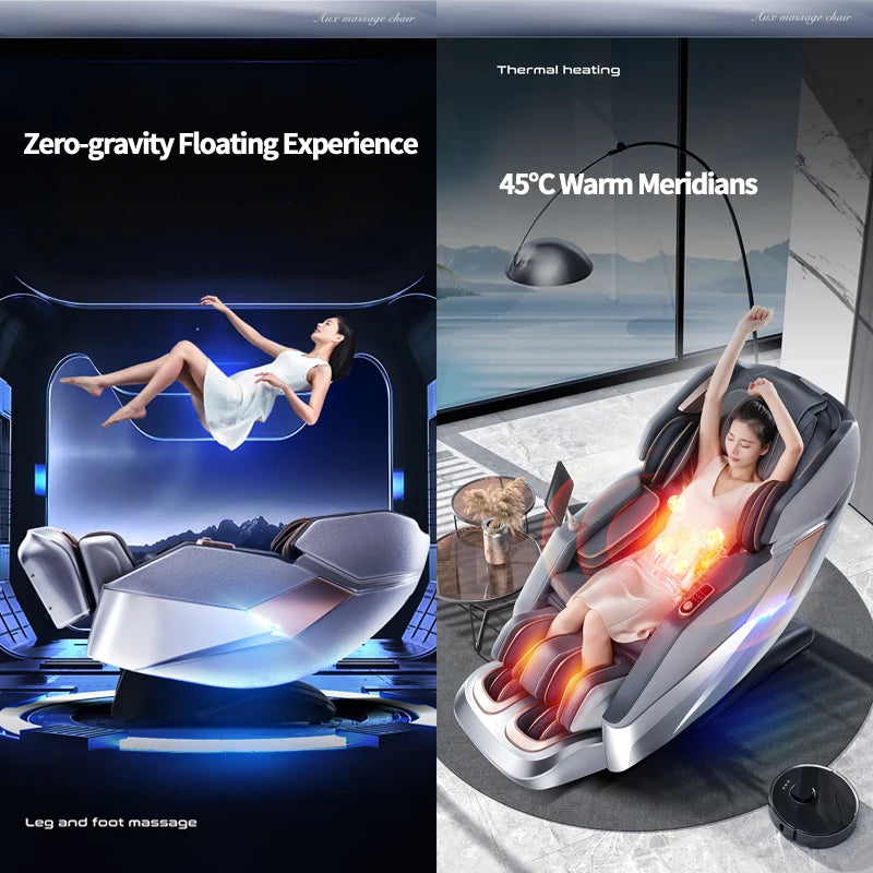 Electric Zero Gravity Massage Chair Leisure Sofa with Longer SL Track Full Body Airbag Knead Shiatsu Calf Roller for Relaxation