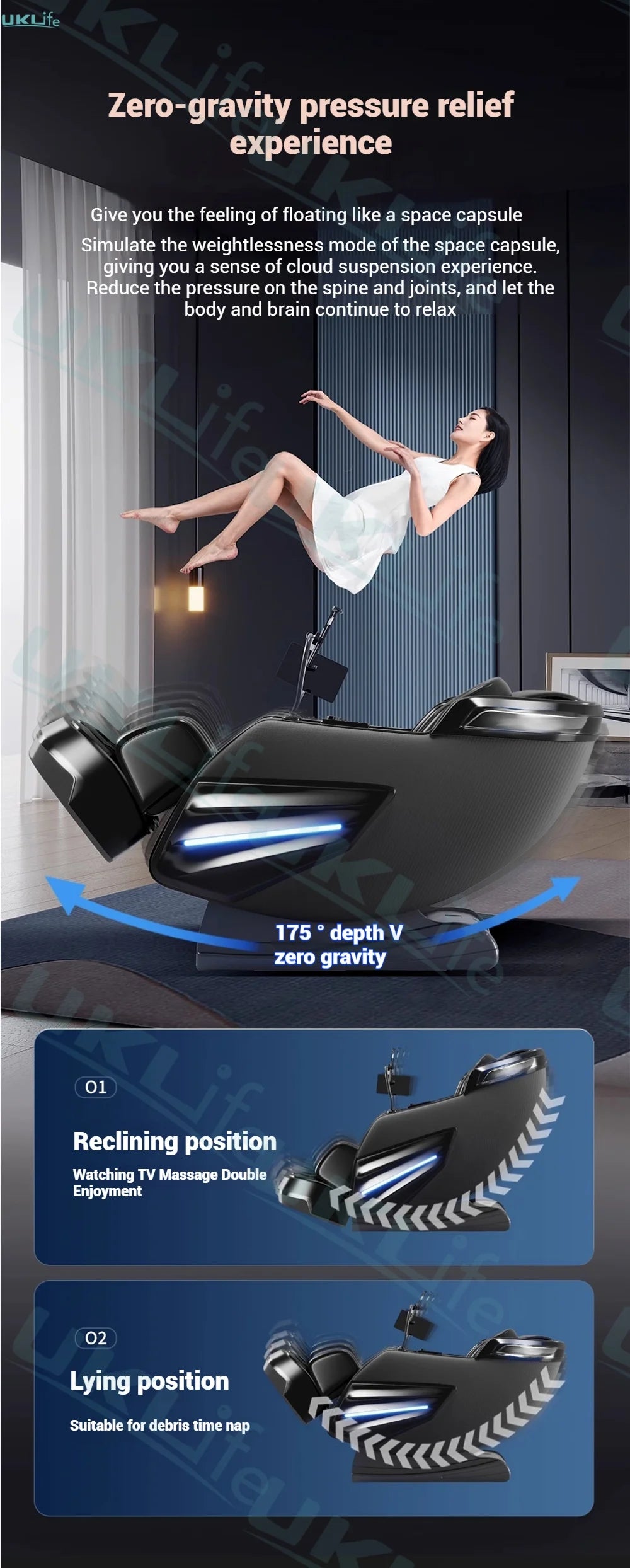 6D Jade 6-Roller Massage Chair w/ Thai Stretch, Zero Gravity & AI Voice - Shiatsu Recliner for Home/Office, 3-Year Warranty