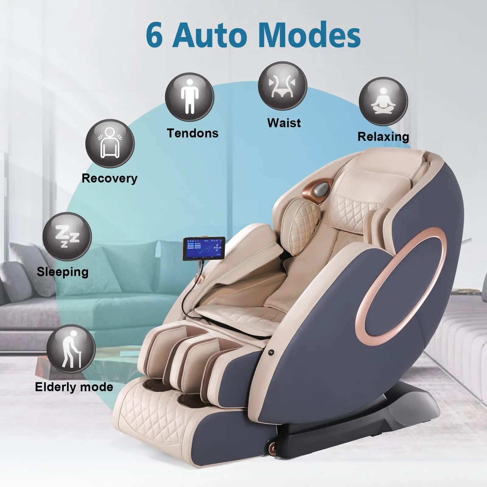 APP Control 4D Massage Chairs SL-Track Full Body Shiatsu Recliner Zero Gravity Massager with Yoga Stretching Foot Massage Roller