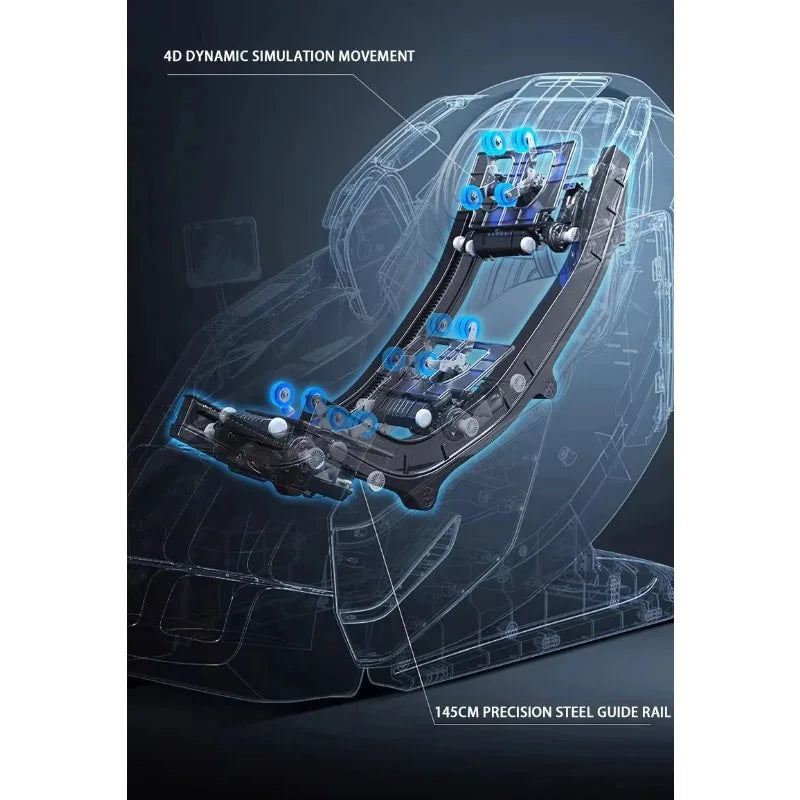 Electric Massage Chair Foot Roller Massage Lounge Chair Full Body Zero Gravity Stretching 4D Massage Chair 2025