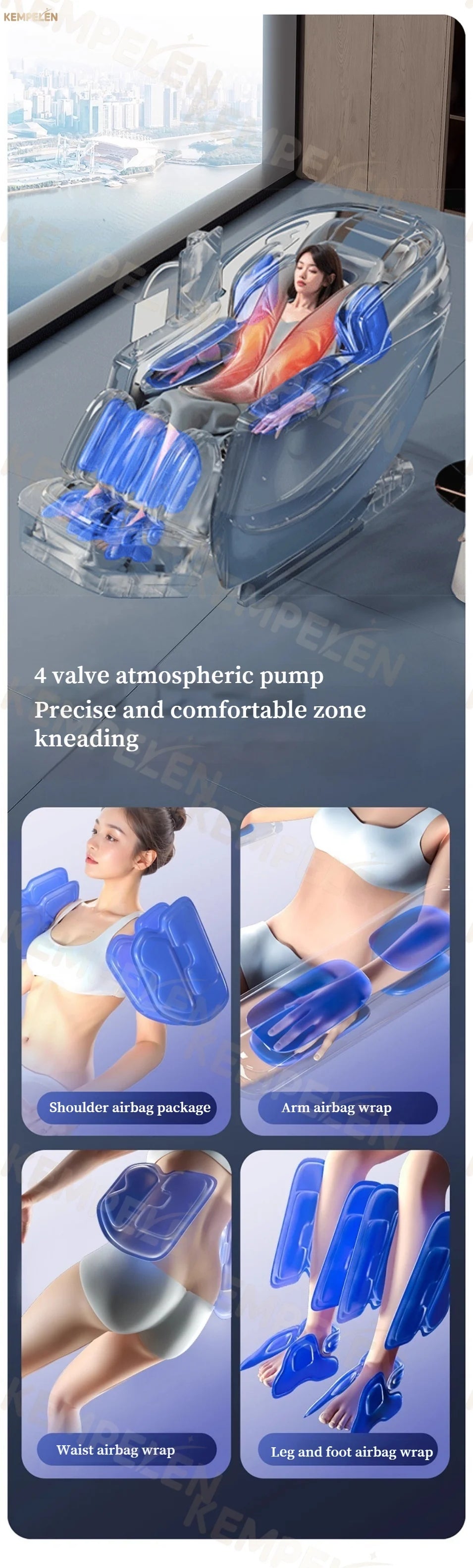 4D Full Body Massage Chair AI Voice Control Zero Gravity Thai Stretch Foot Scraping Blood Oxygen Monitor Home Relaxation