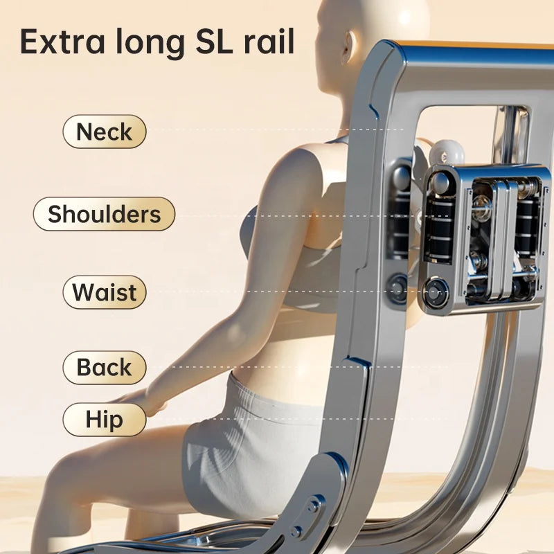 3 Years Warranty Luxury Massage Chair SL Dual Track Touch Voice Armrests Body detection 4D Zero gravity HiFi Bluetooth Heating