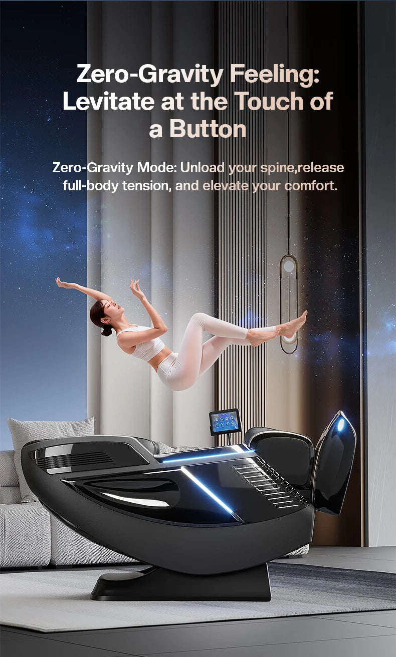 Dual Core Massage Chair Full Body 4D+3D Zero Gravity SL-Track Shiatsu Smart Massage Recliner Chairs with Body Scan, Heating