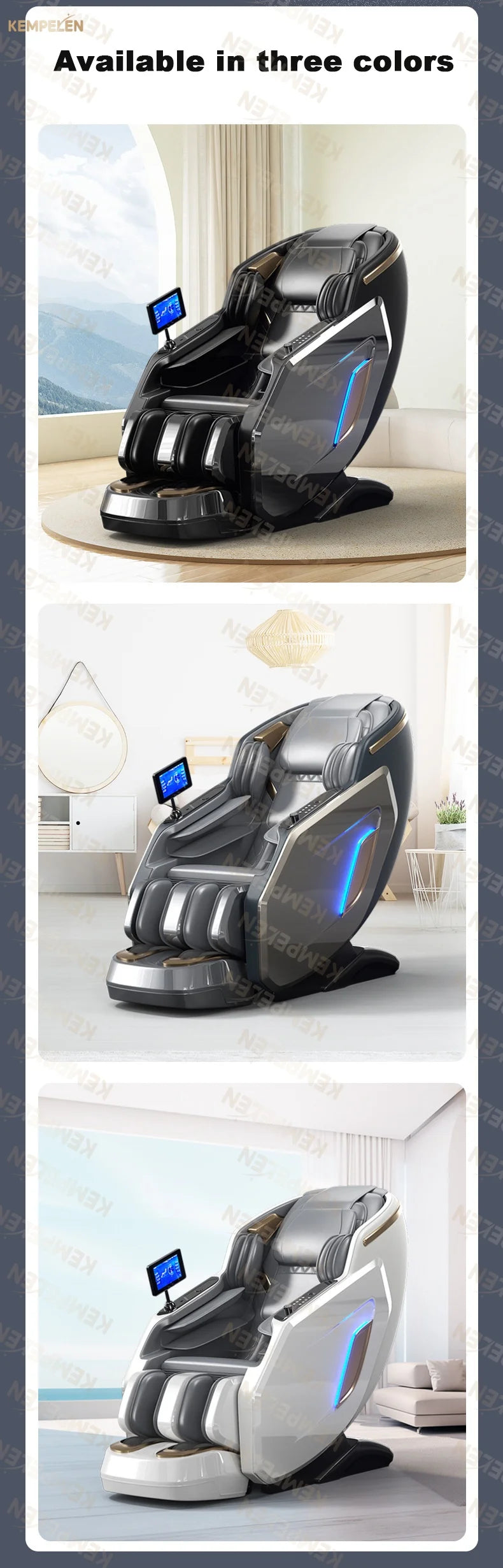 4D Full Body Massage Chair Zero Gravity Thai Stretch Heat Therapy Airbag Compression AI Voice Control for Home Office