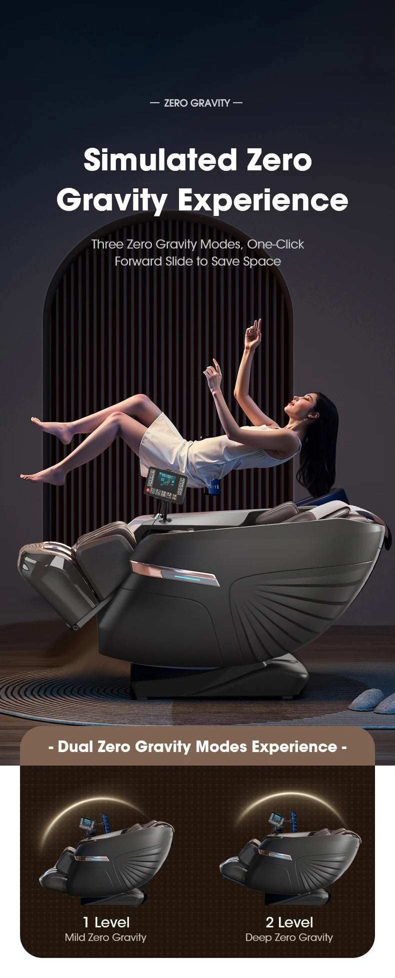 Home & Office 4D Massage Chair – Full Body SL Track, Zero Gravity, Heating, Space-Saving Design | 3-Year Warranty