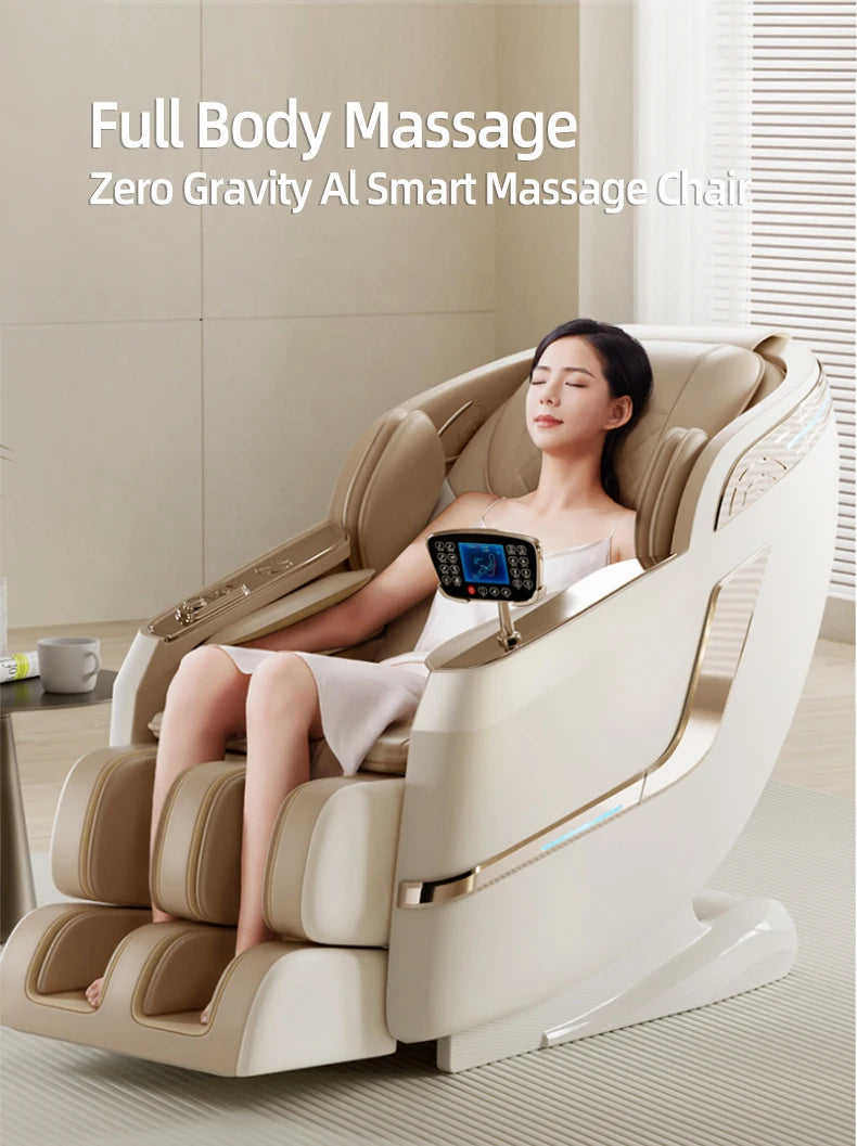 3 Years Warranty Luxury Massage Chair SL Dual Track Touch Voice Armrests Body detection 4D Zero gravity HiFi Bluetooth Heating