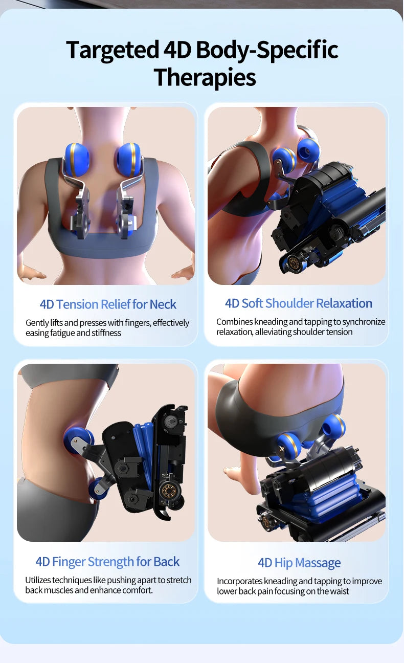 2025 Premium 4D Smart Massage Chair Full-Body Luxury Space Capsule with Multifunction Triple Control Operation‌ Home Office Use