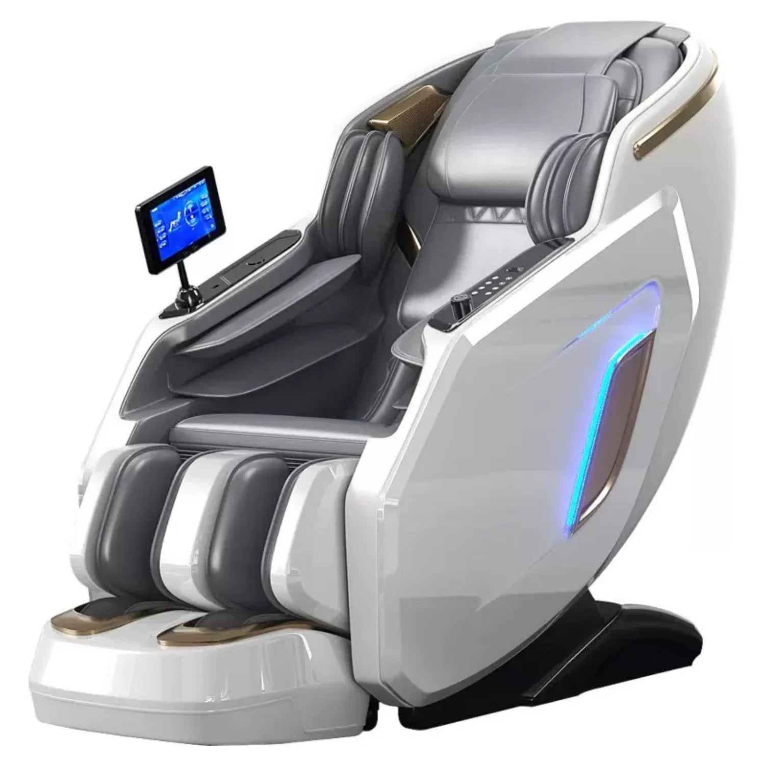 4D Full Body Massage Chair Zero Gravity Thai Stretch Heat Therapy Airbag Compression AI Voice Control for Home Office