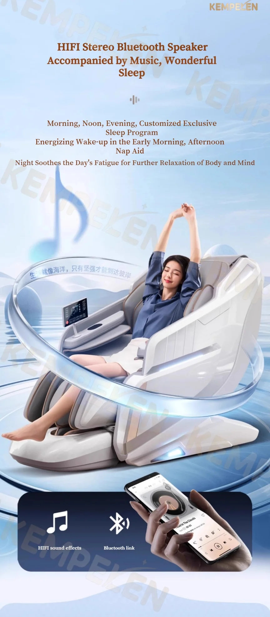 3D Massage Chair SL Track with AI Voice Control | Thai Stretch, Heating, Full Body Airbags, Foot Rollers, Bluetooth Music